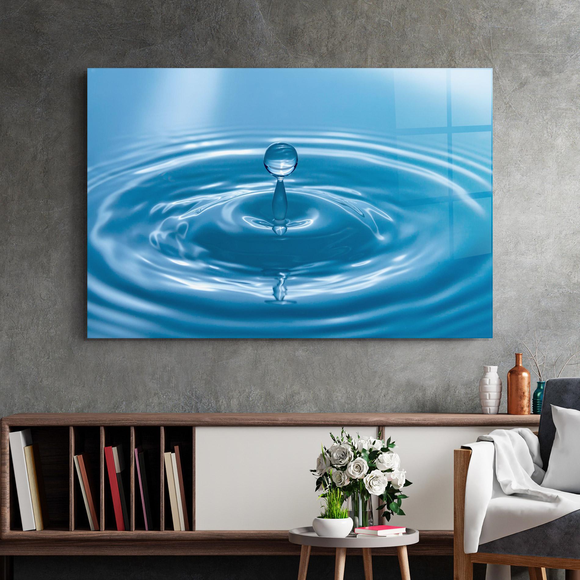 Стъклена картина Drop Close Up mockup 2
