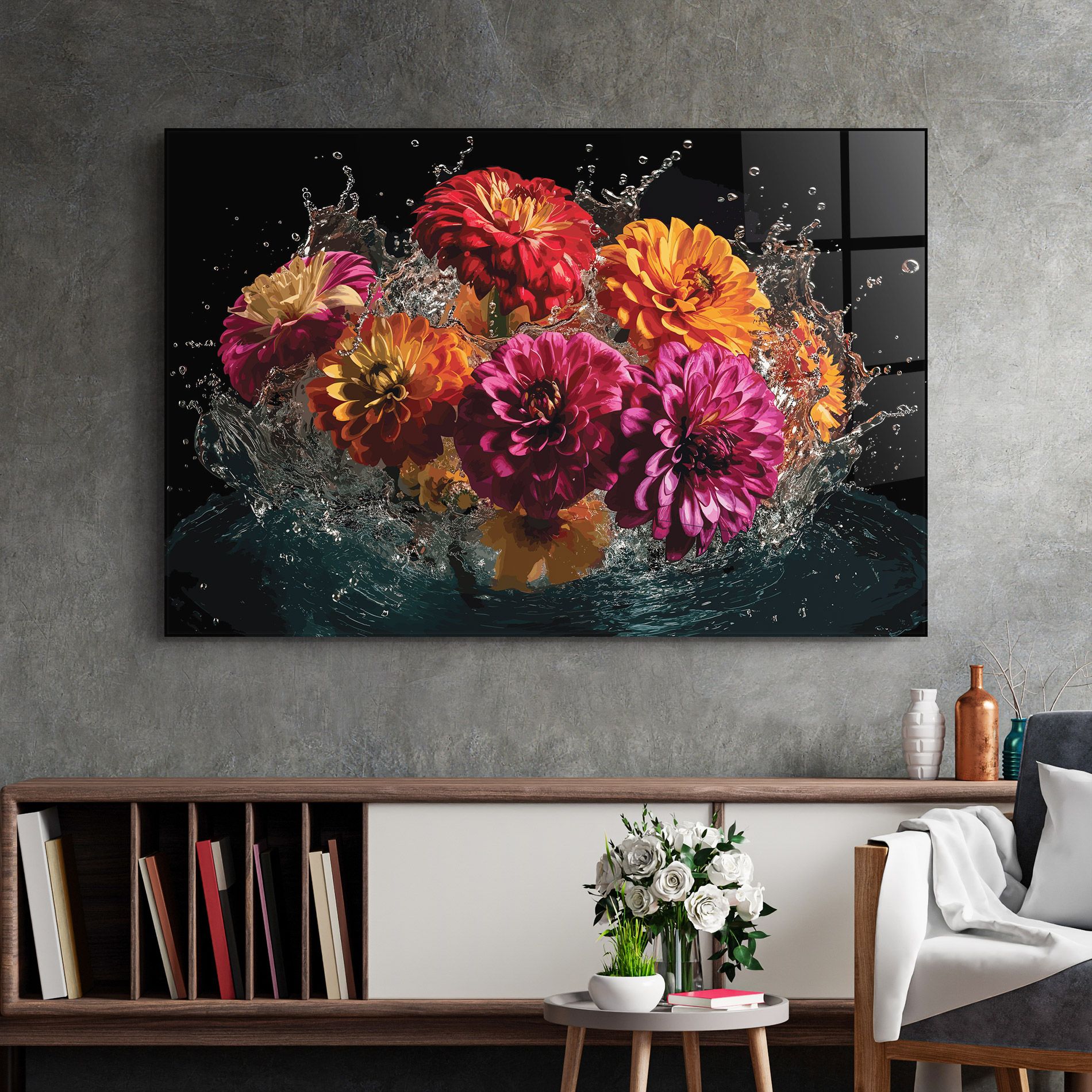 Flower Water Splash mockup 2