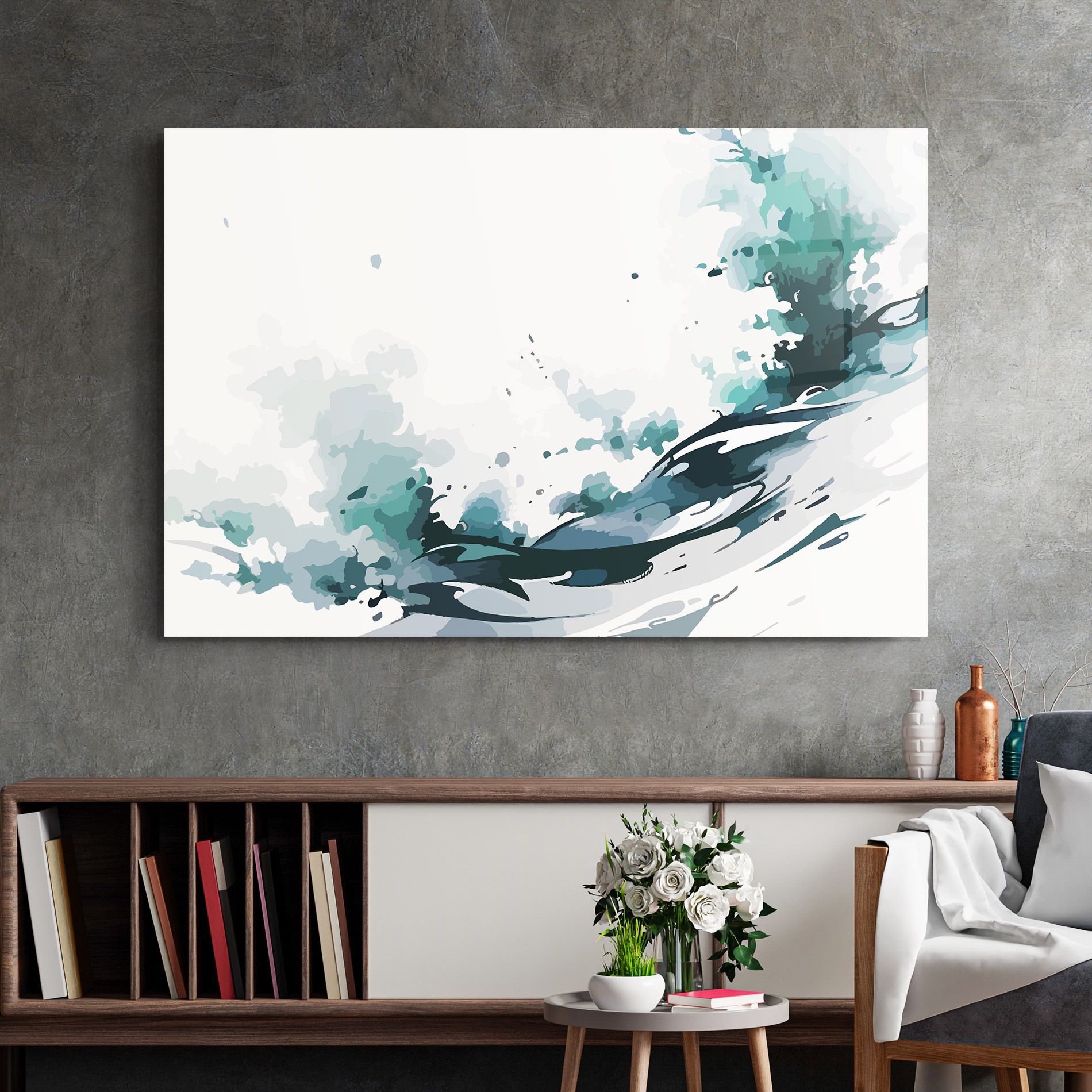 Green Blue Wave mockup 2