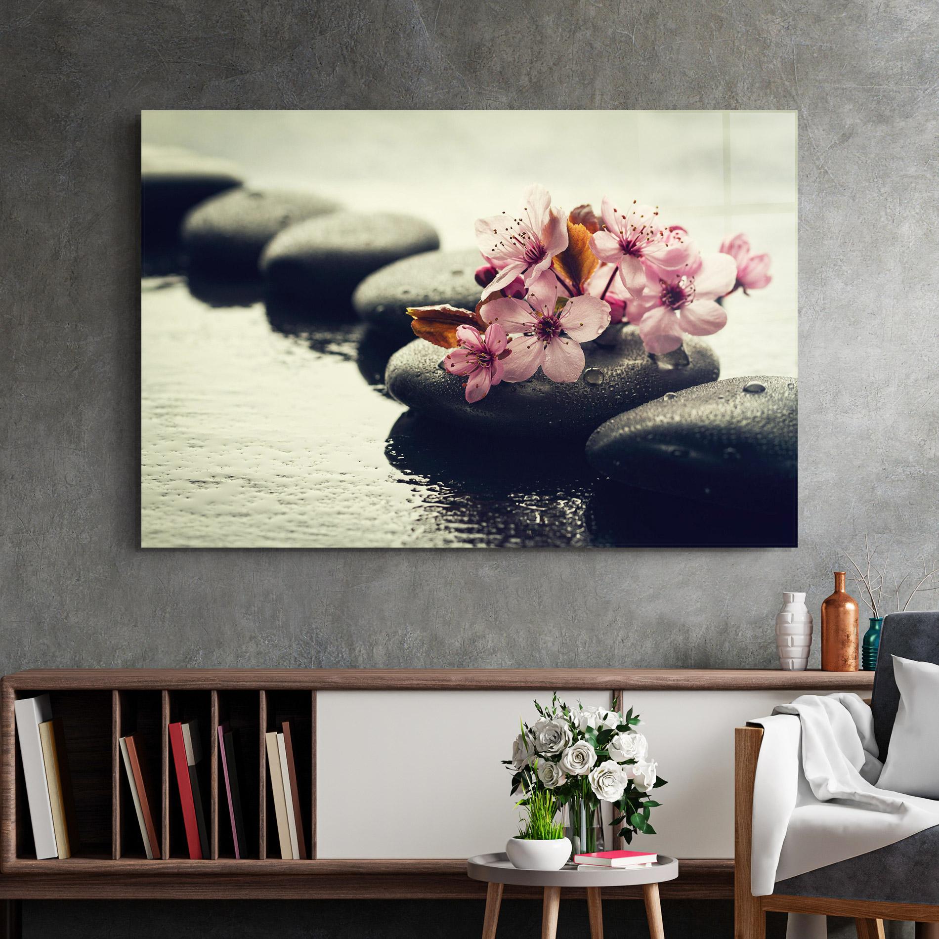 Стъклена картина Hot Spa Flowers mockup 2