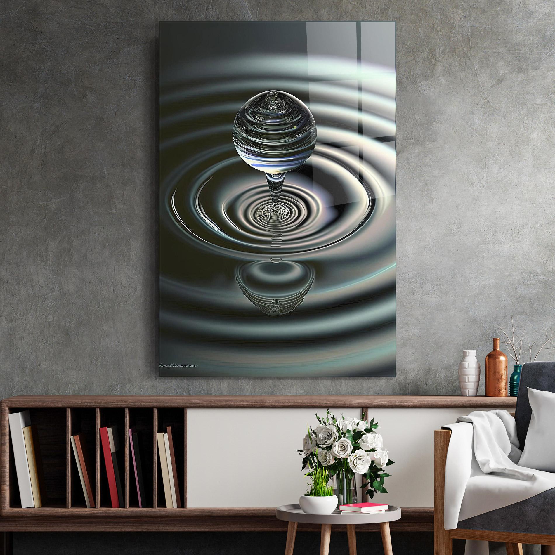 Стъклена картина Beautiful Water Drop mockup 2