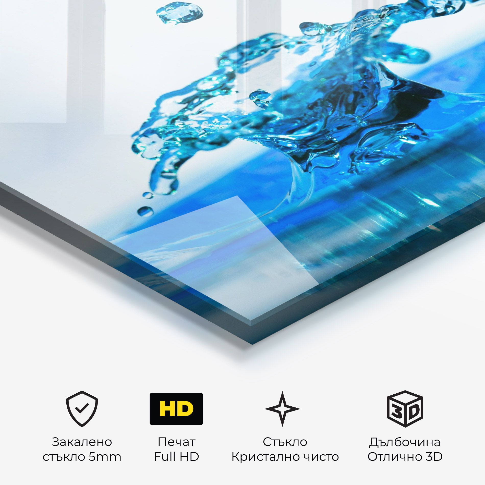 Blue Water Splash mockup 3