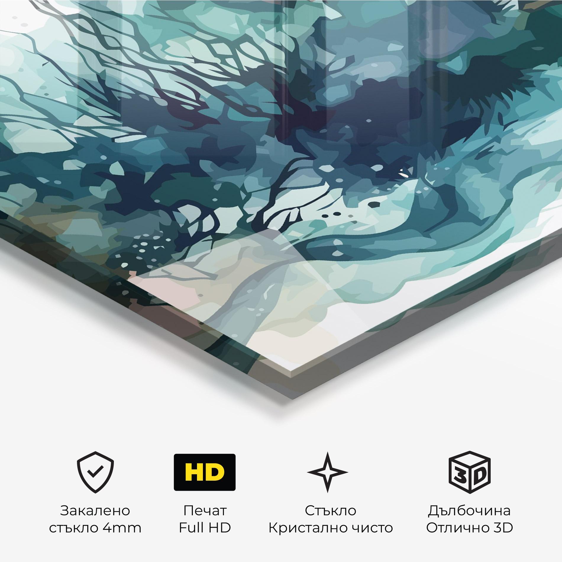 Стъклена картина Deep Ocean Art mockup 3