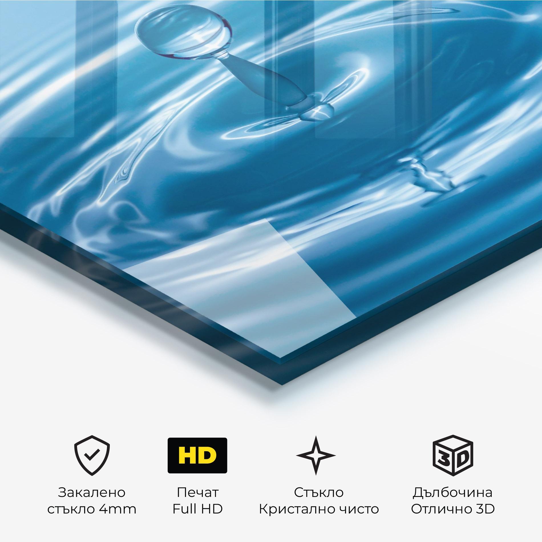 Стъклена картина Drop Close Up mockup 3