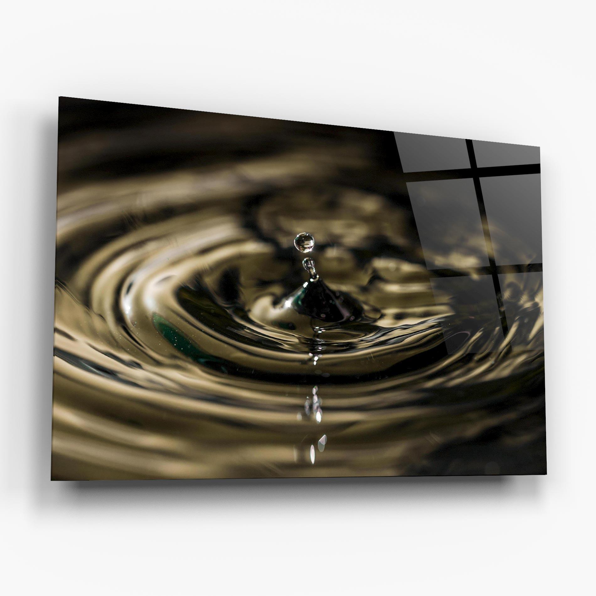Стъклена картина Brown Water Drop mockup 6
