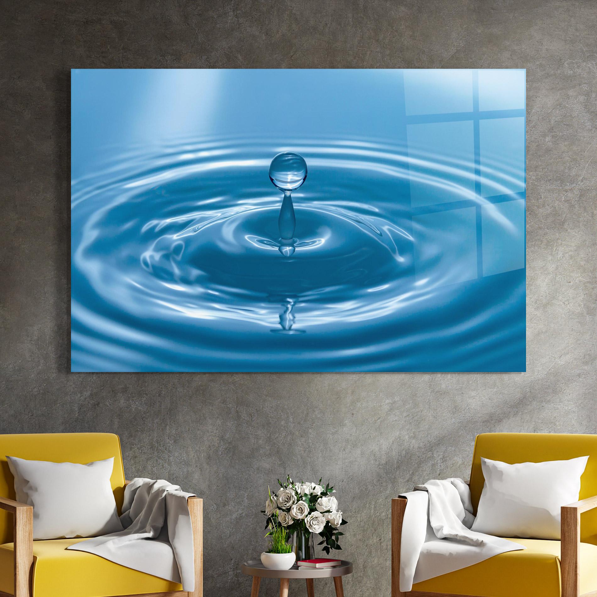 Стъклена картина Drop Close Up mockup 4
