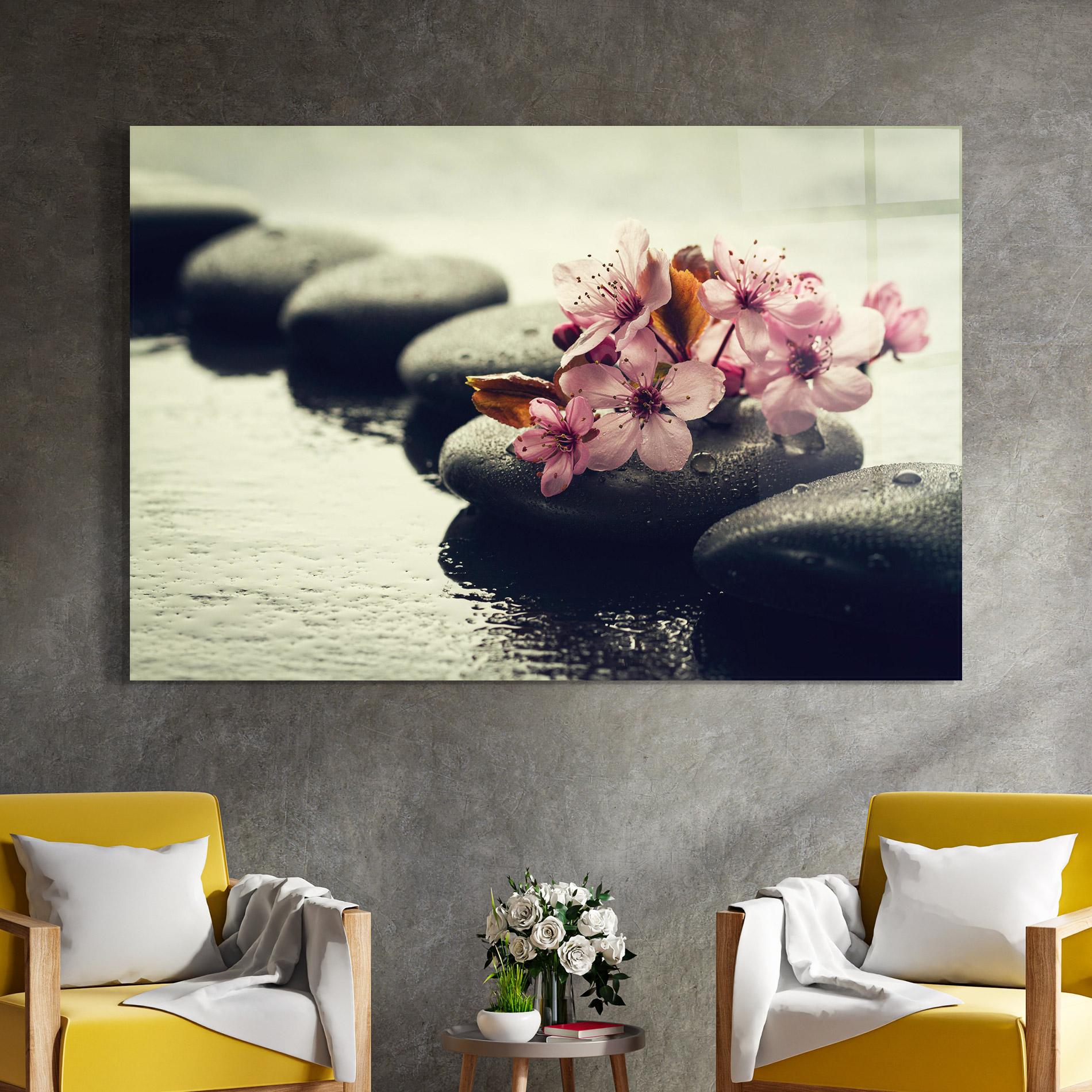 Стъклена картина Hot Spa Flowers mockup 4