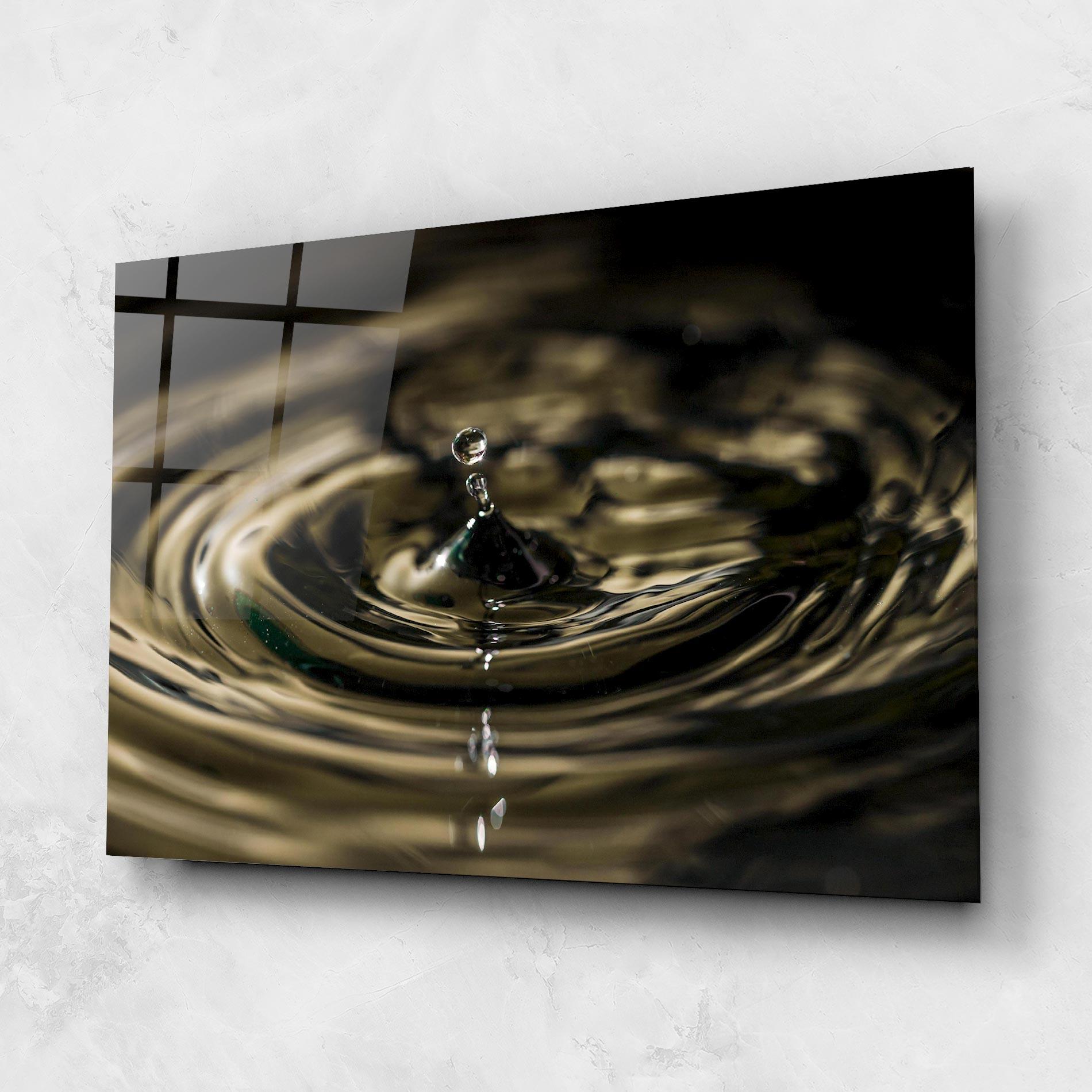 Стъклена картина Brown Water Drop mockup 1