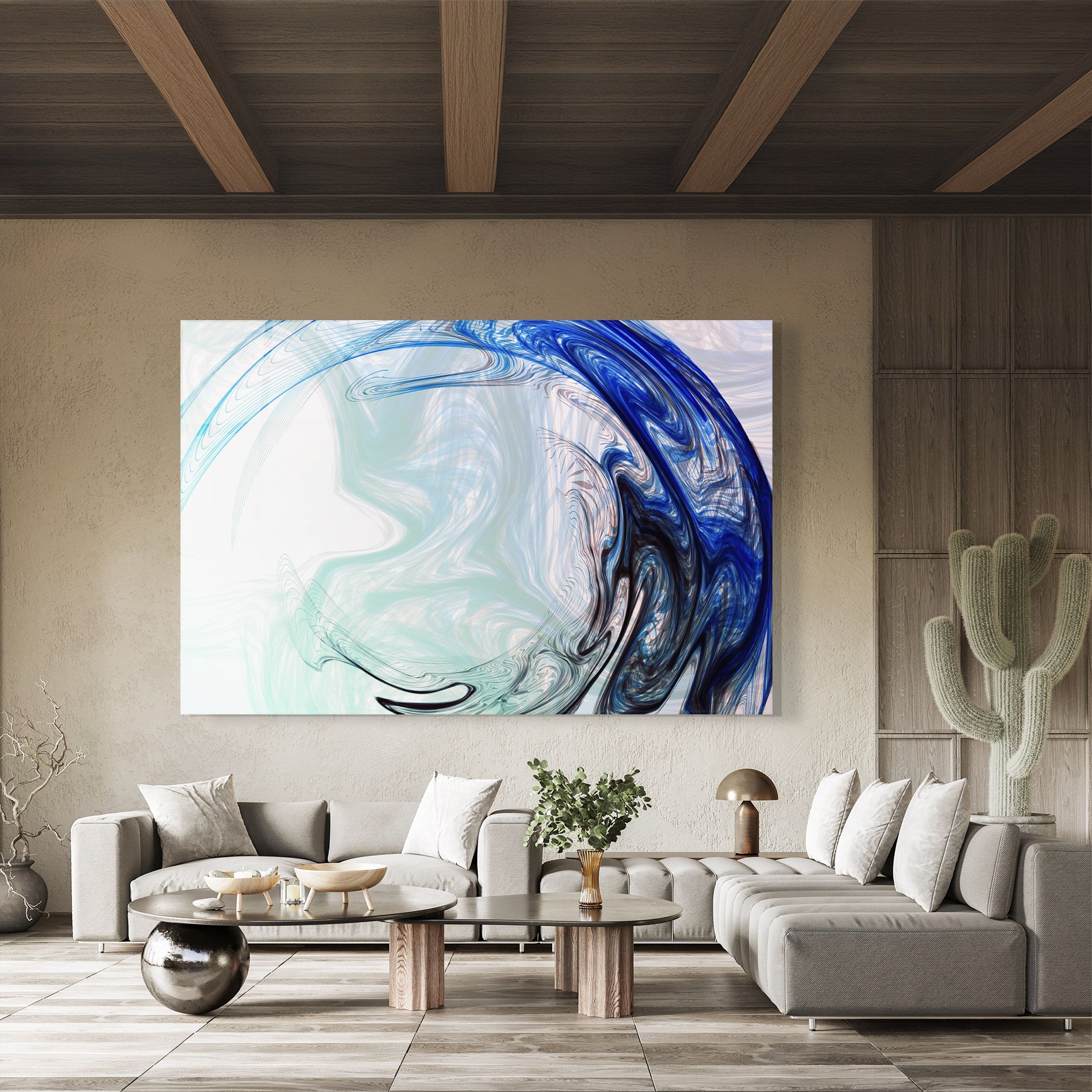 Blue Black Art mockup 8