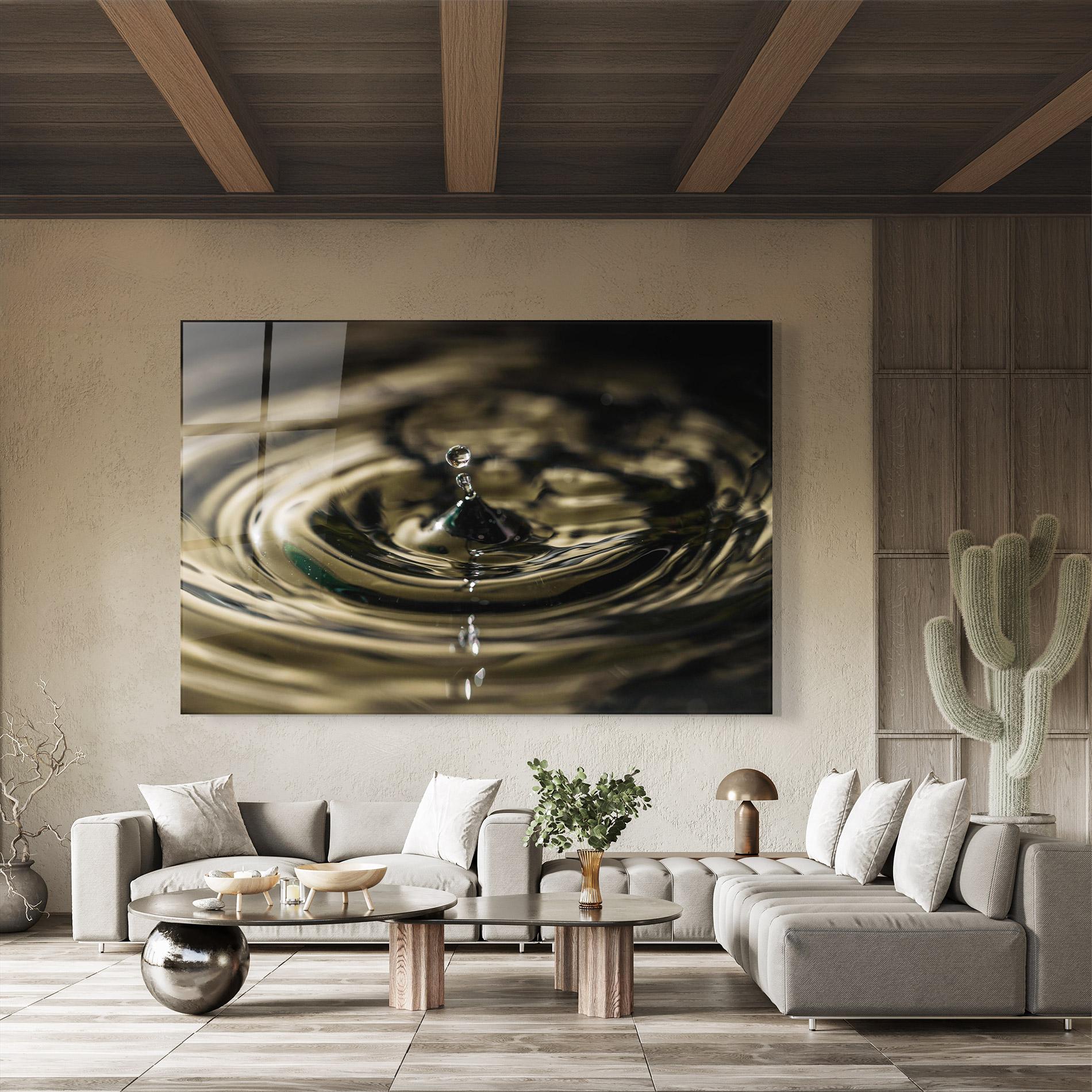 Стъклена картина Brown Water Drop mockup 8