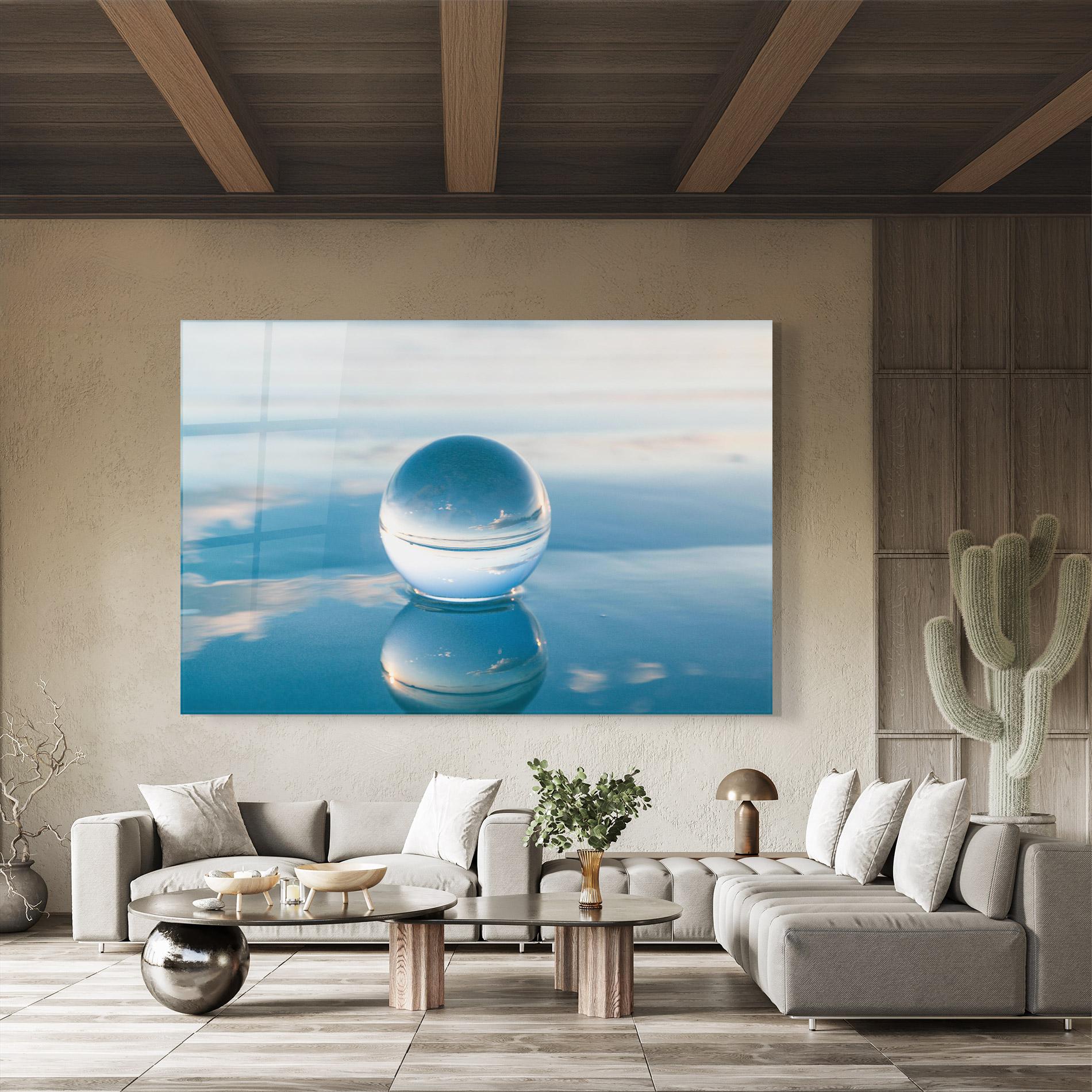 Стъклена картина Crystal Ball Reflecting mockup 8