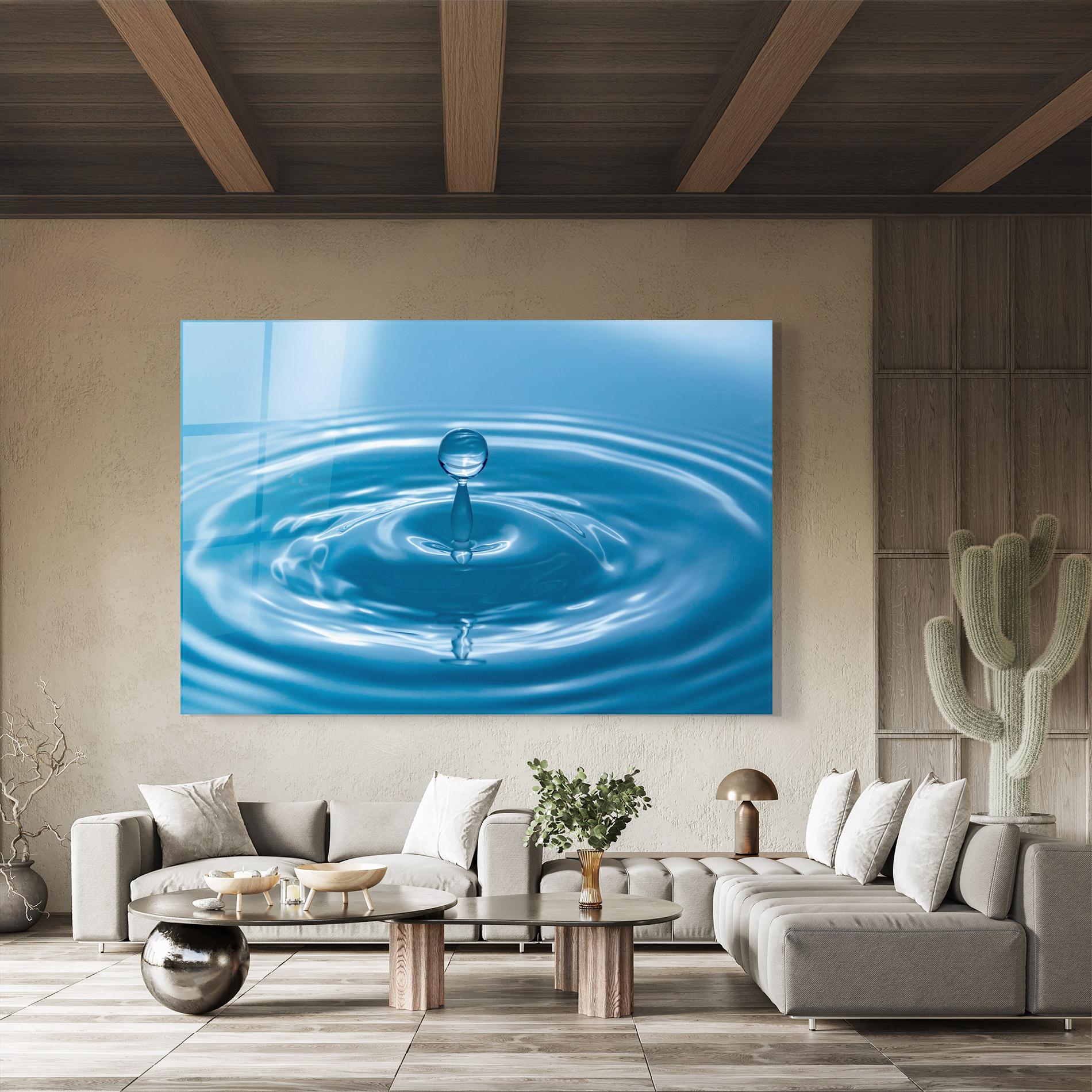 Стъклена картина Drop Close Up mockup 8