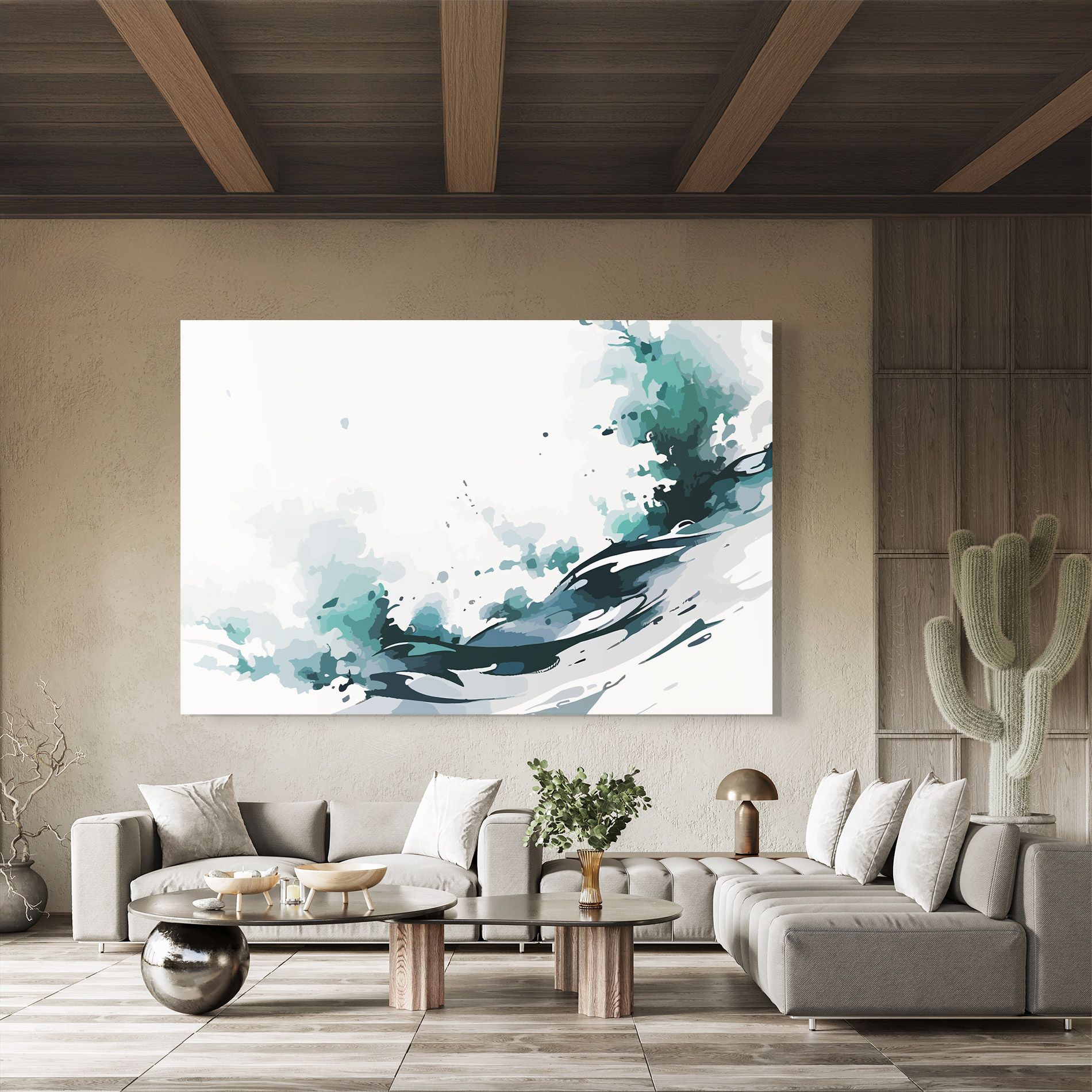 Green Blue Wave mockup 8