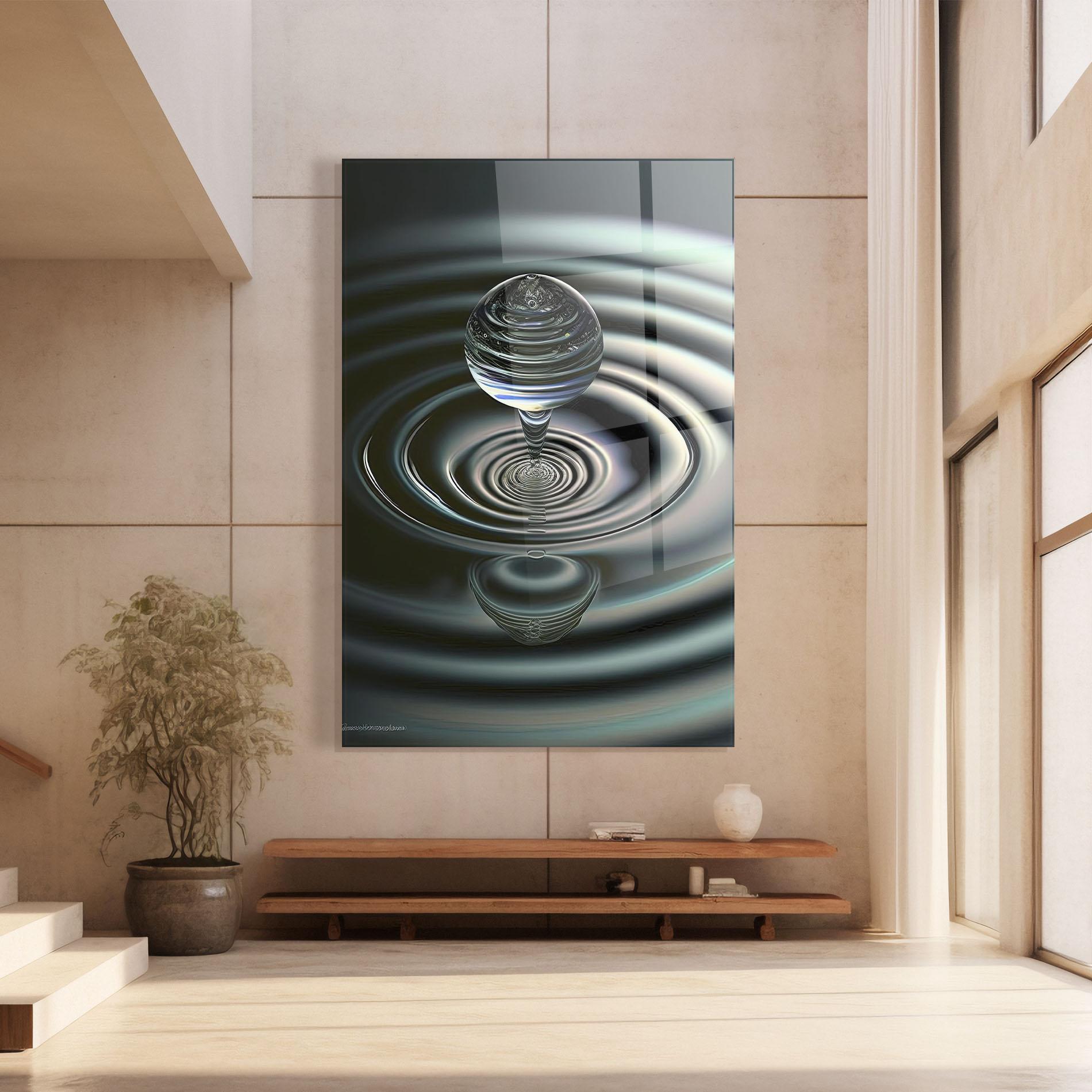 Стъклена картина Beautiful Water Drop mockup 8