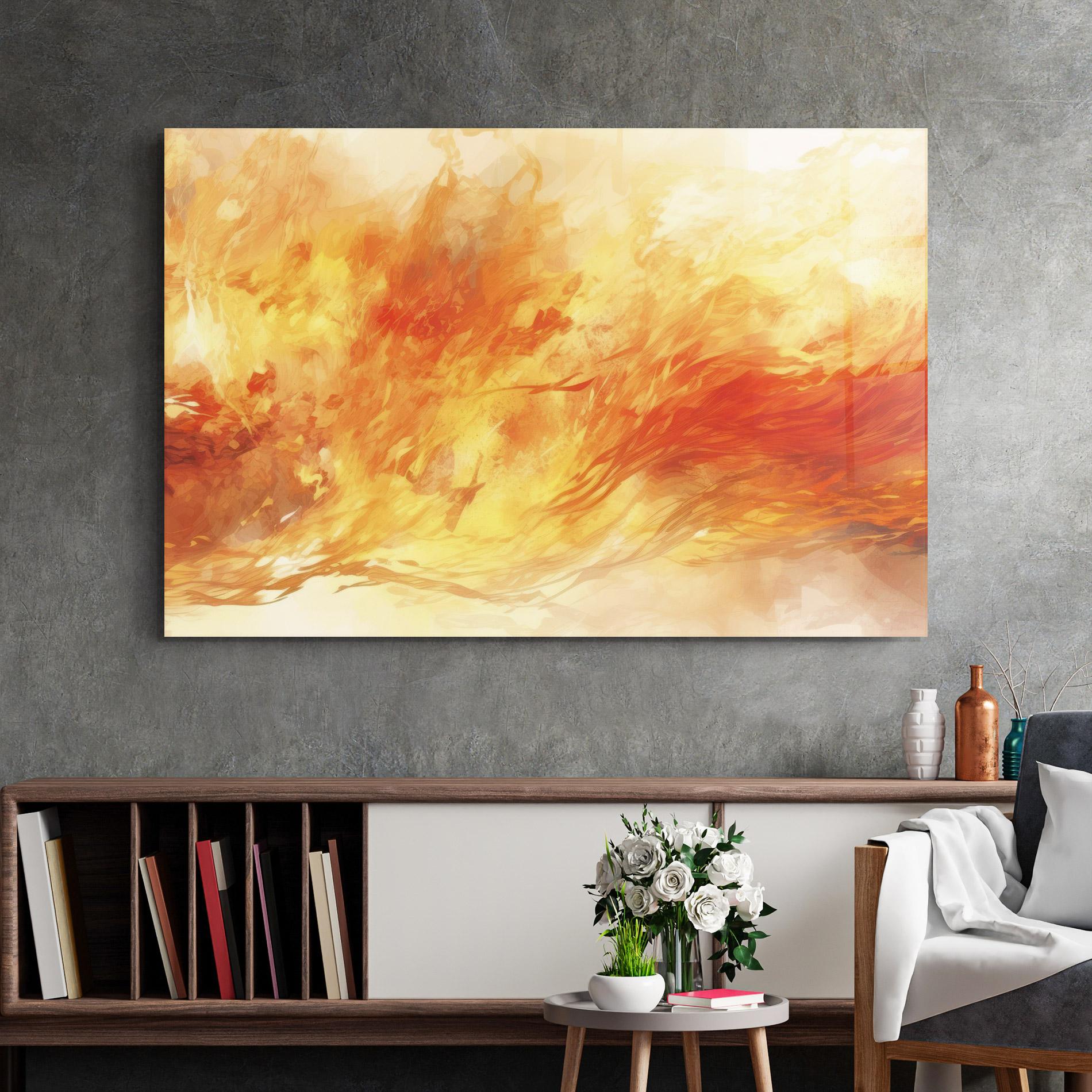 Стъклена картина Burning Sparkle mockup 2