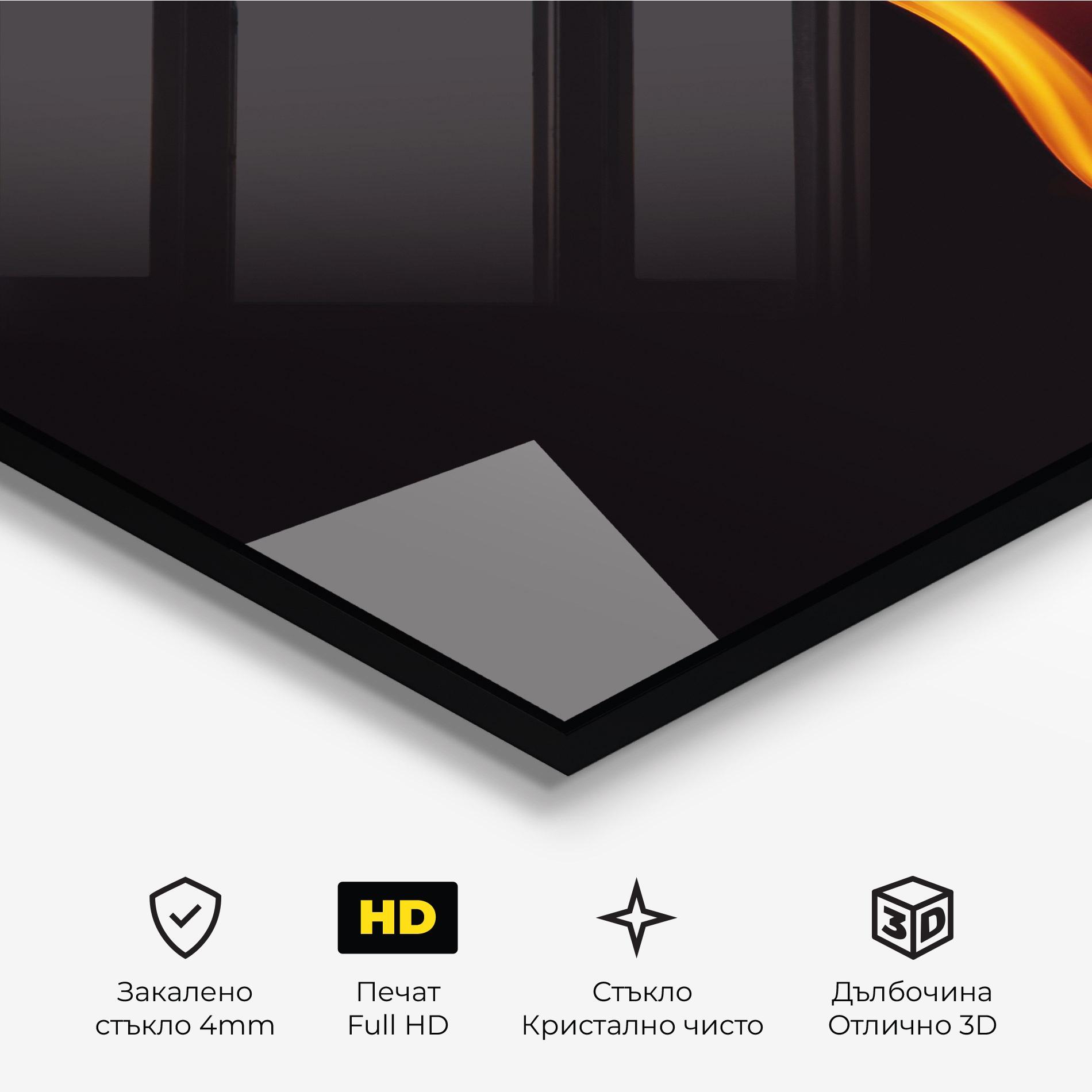 Стъклена картина Flame Relax mockup 3