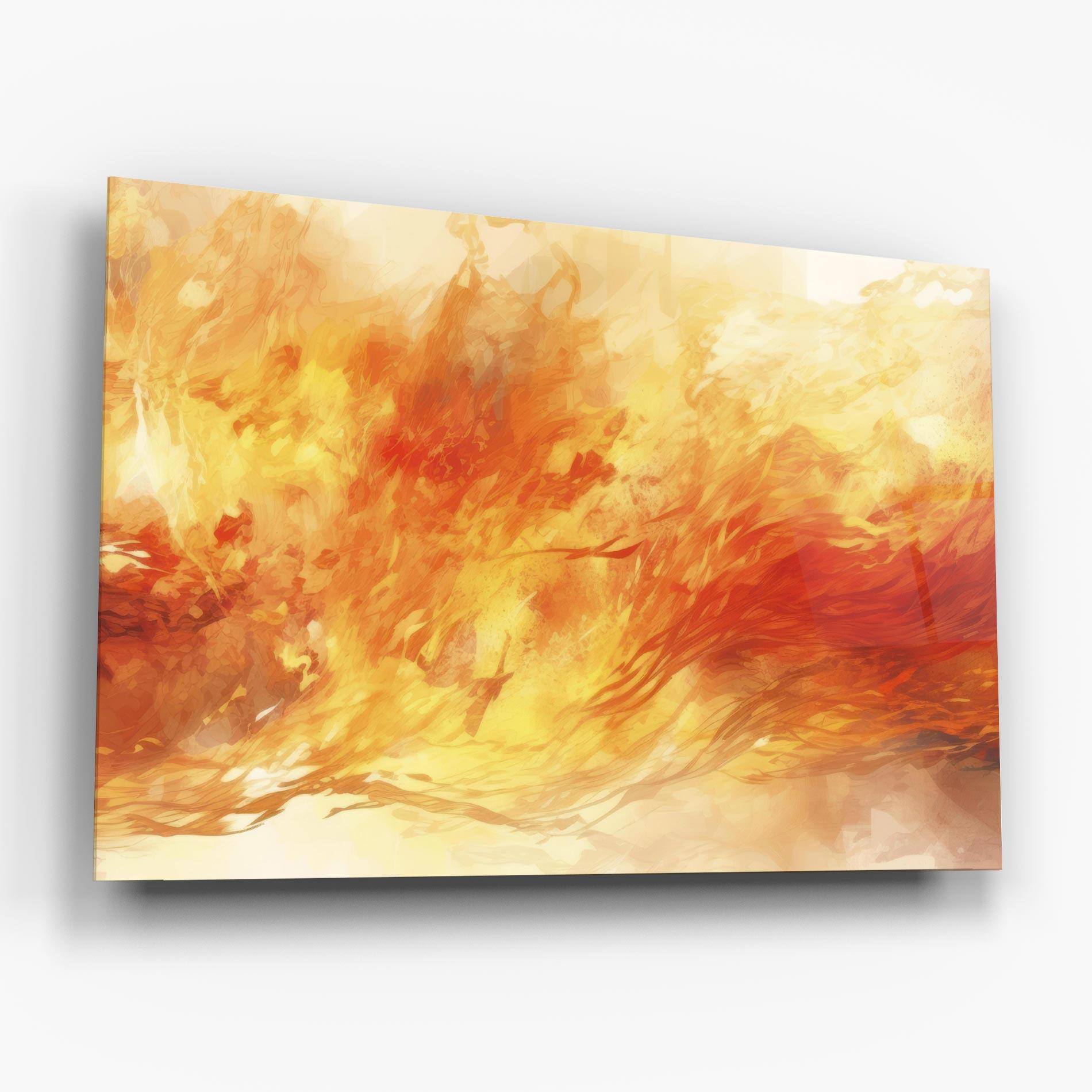 Стъклена картина Burning Sparkle mockup 6