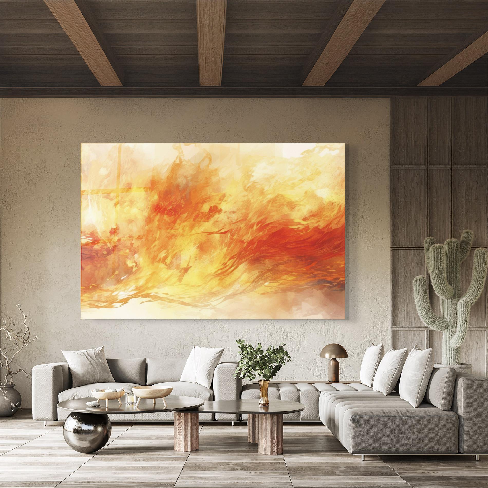 Стъклена картина Burning Sparkle mockup 8