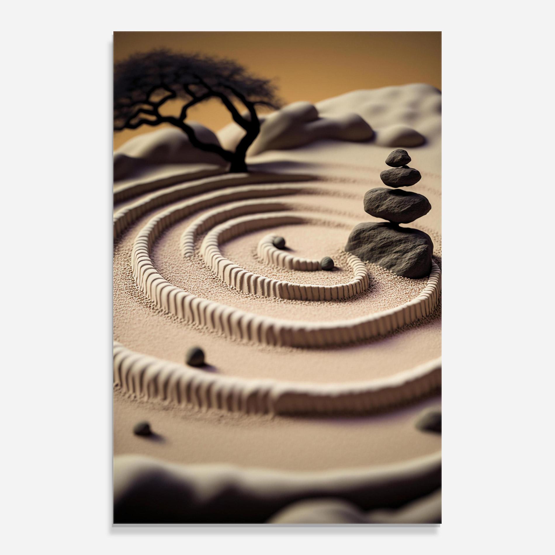 Стъклена картина Japanese Zen Garden mockup 0