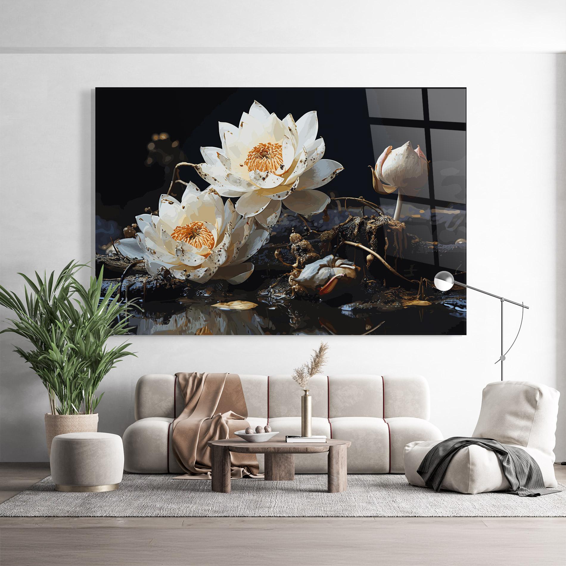 Стъклена картина Beautiful White Nature mockup 9