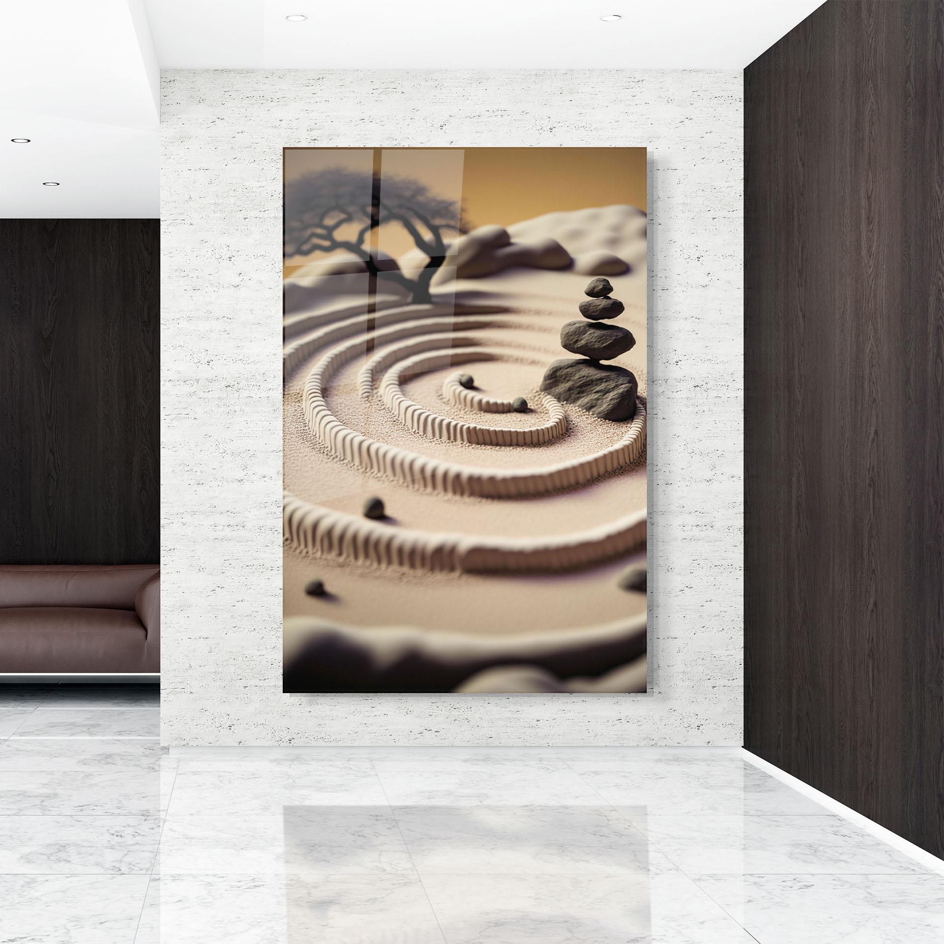 Стъклена картина Japanese Zen Garden mockup 9