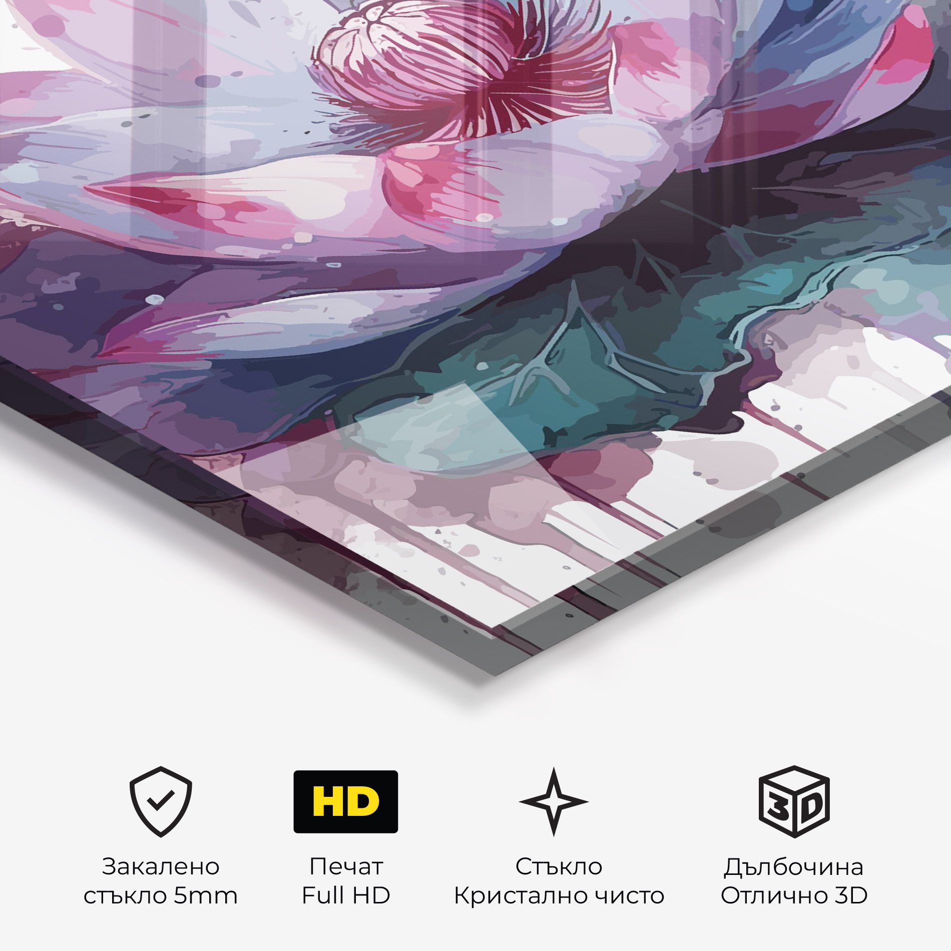 Green Purple Lotus mockup 3