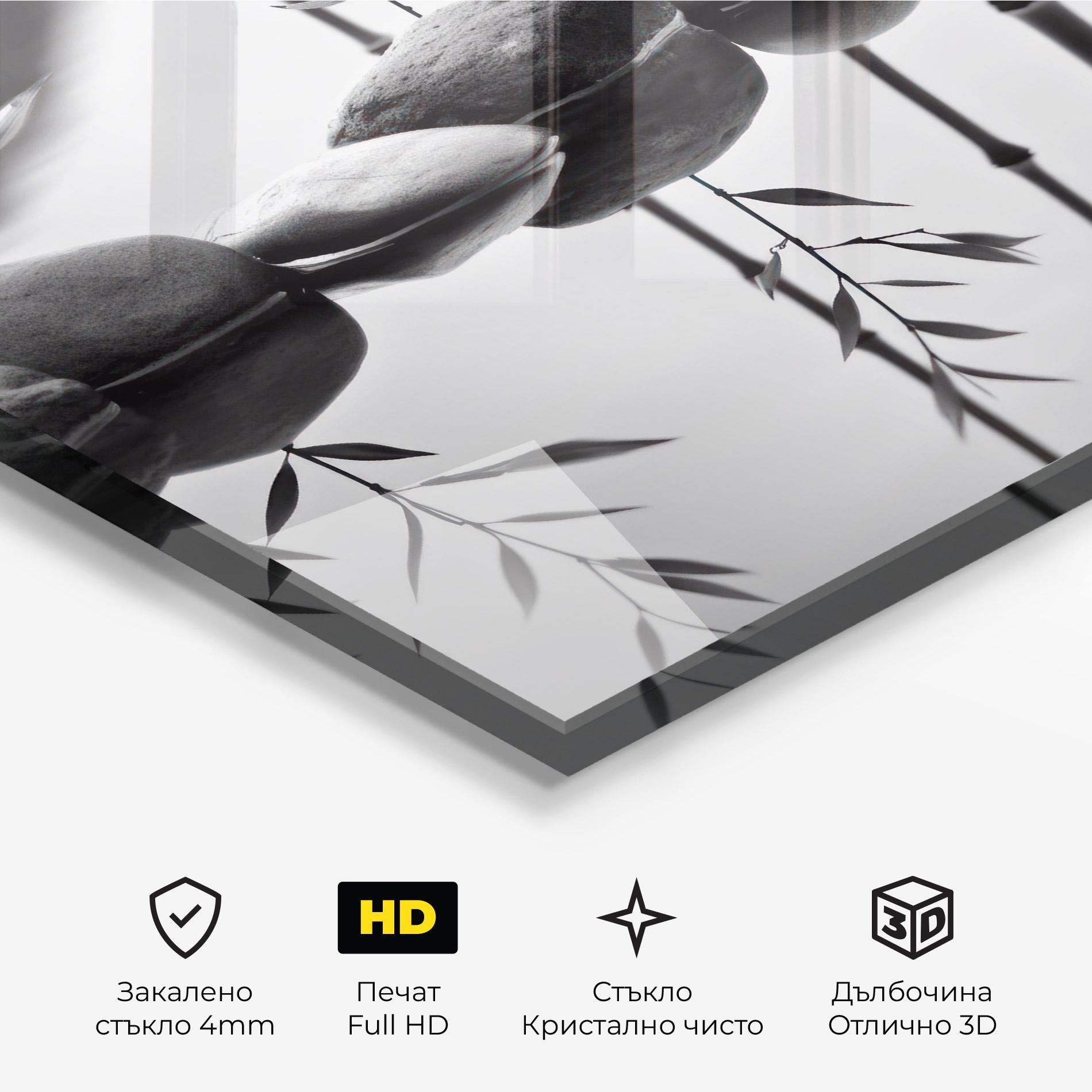 Стъклена картина Bamboo Lake mockup 3