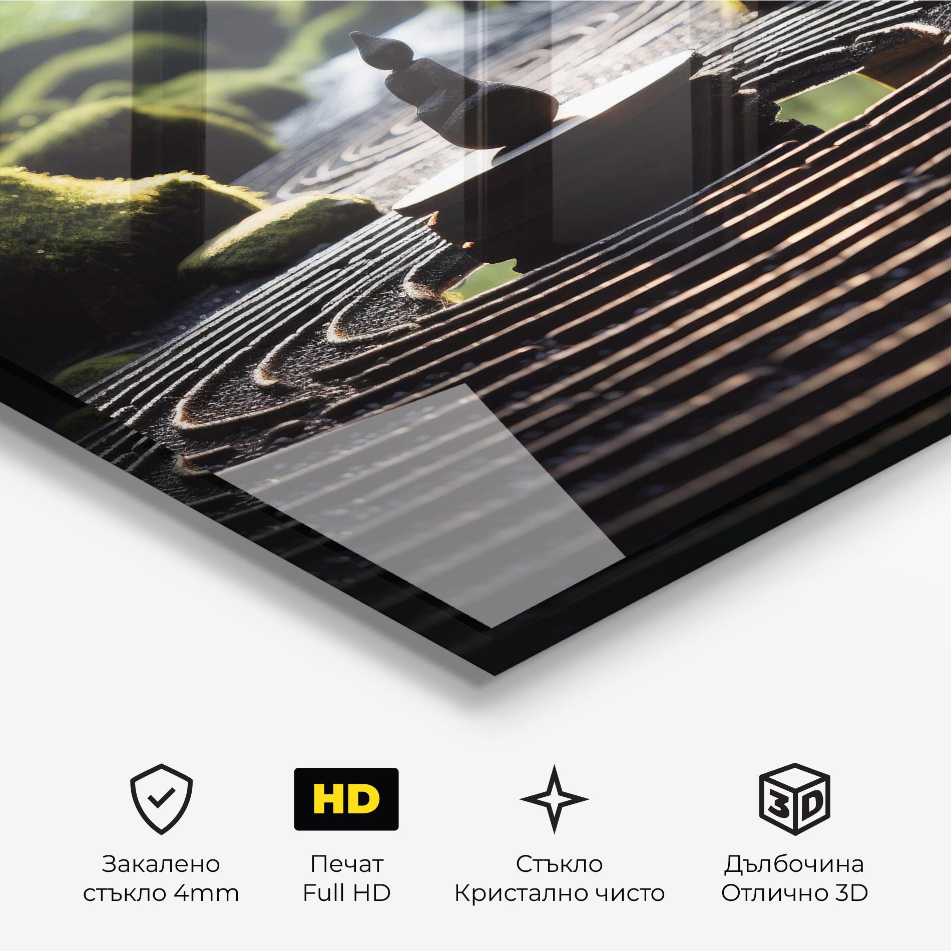 Стъклена картина Beautiful Zen Garden mockup 3