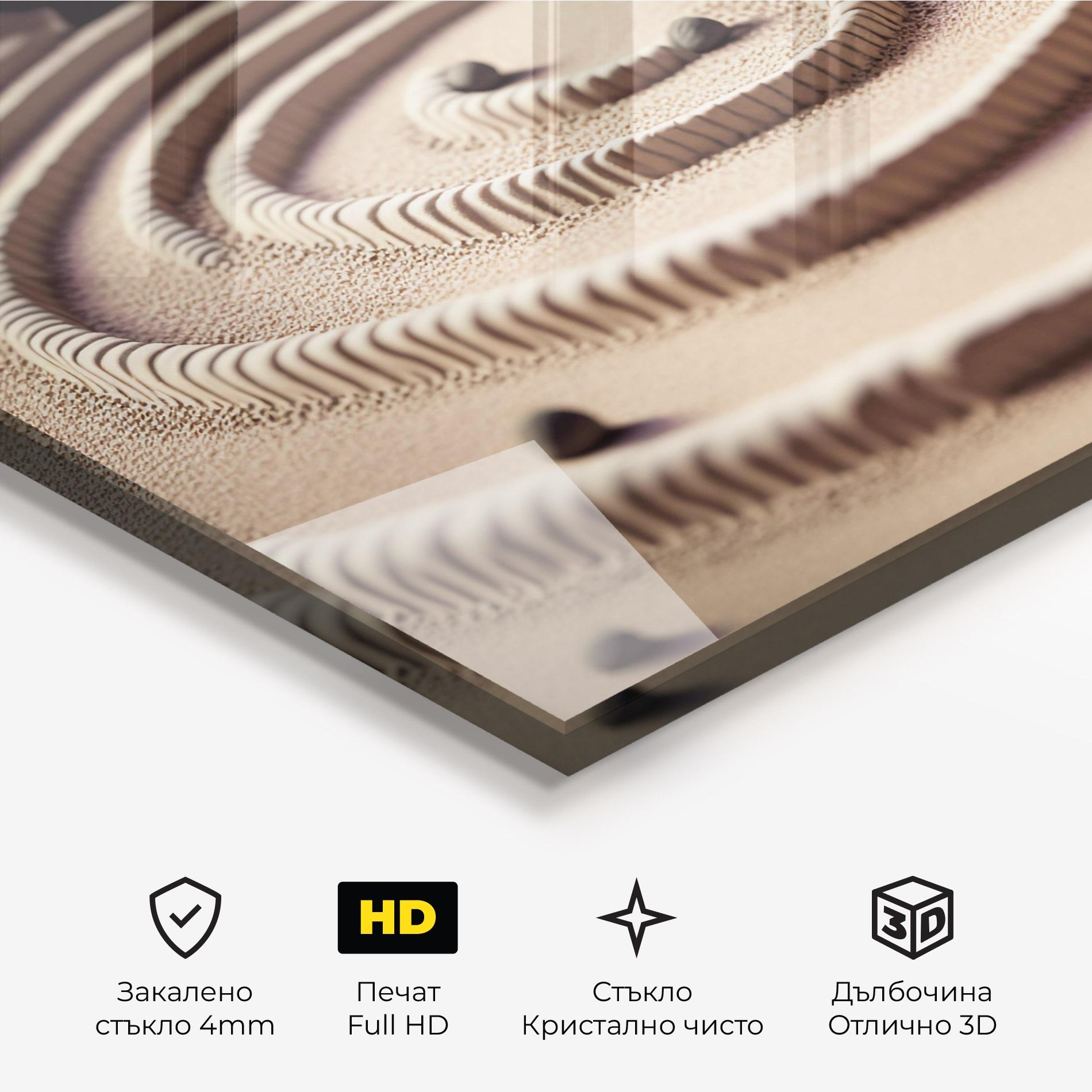 Стъклена картина Japanese Zen Garden mockup 3