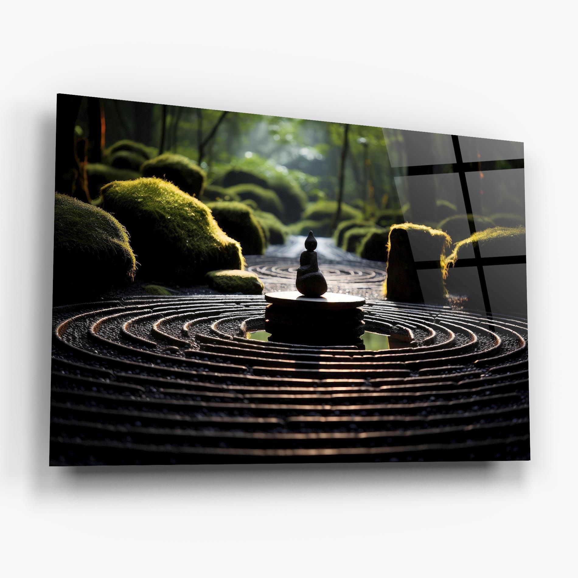 Стъклена картина Beautiful Zen Garden mockup 6