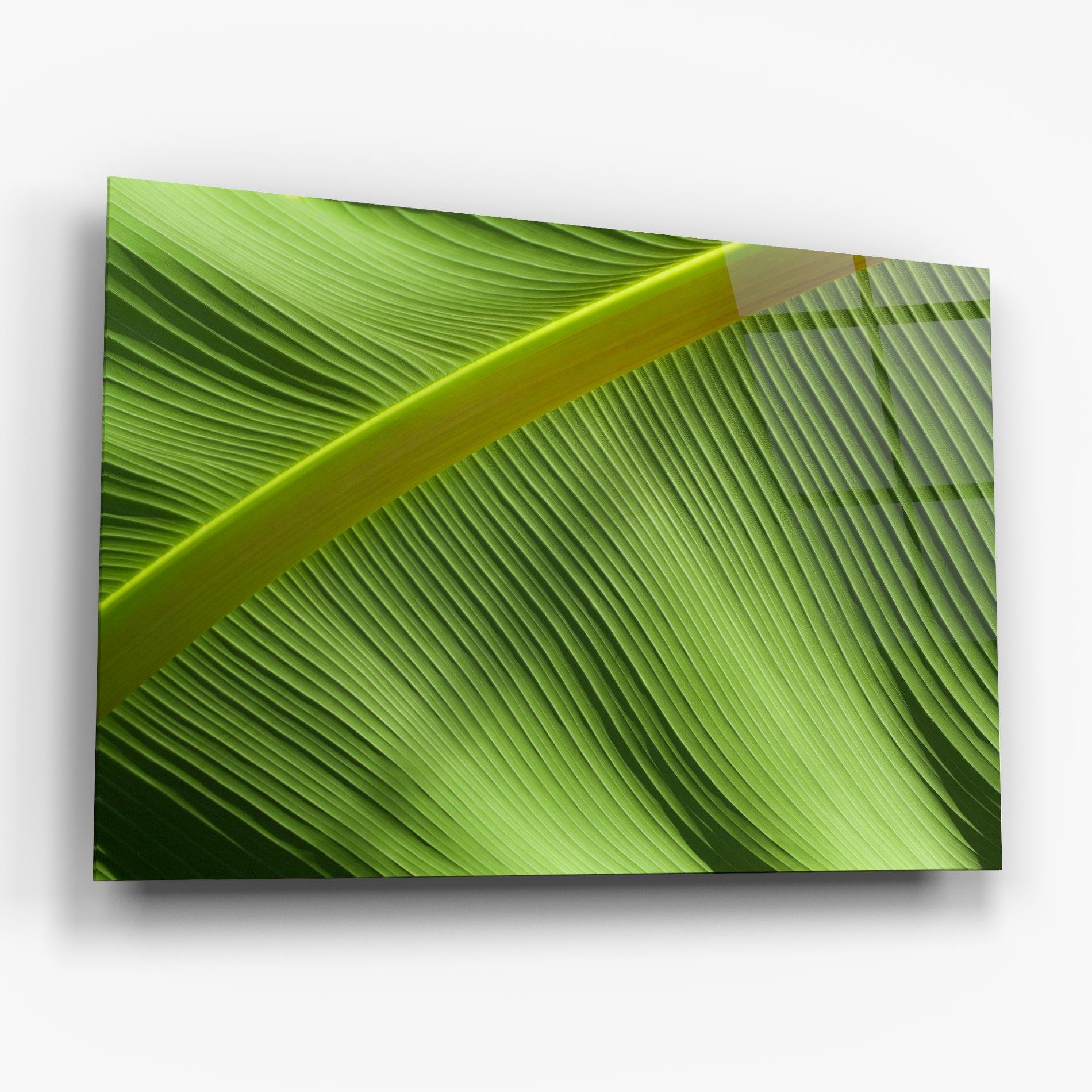Стъклена картина Leaf Green Close Up mockup 6