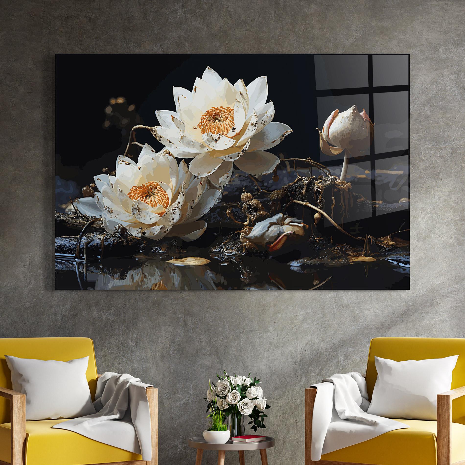 Стъклена картина Beautiful White Nature mockup 4