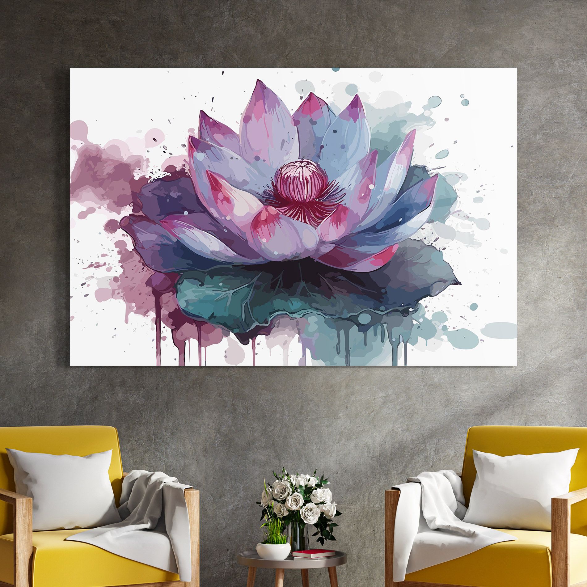 Green Purple Lotus mockup 4