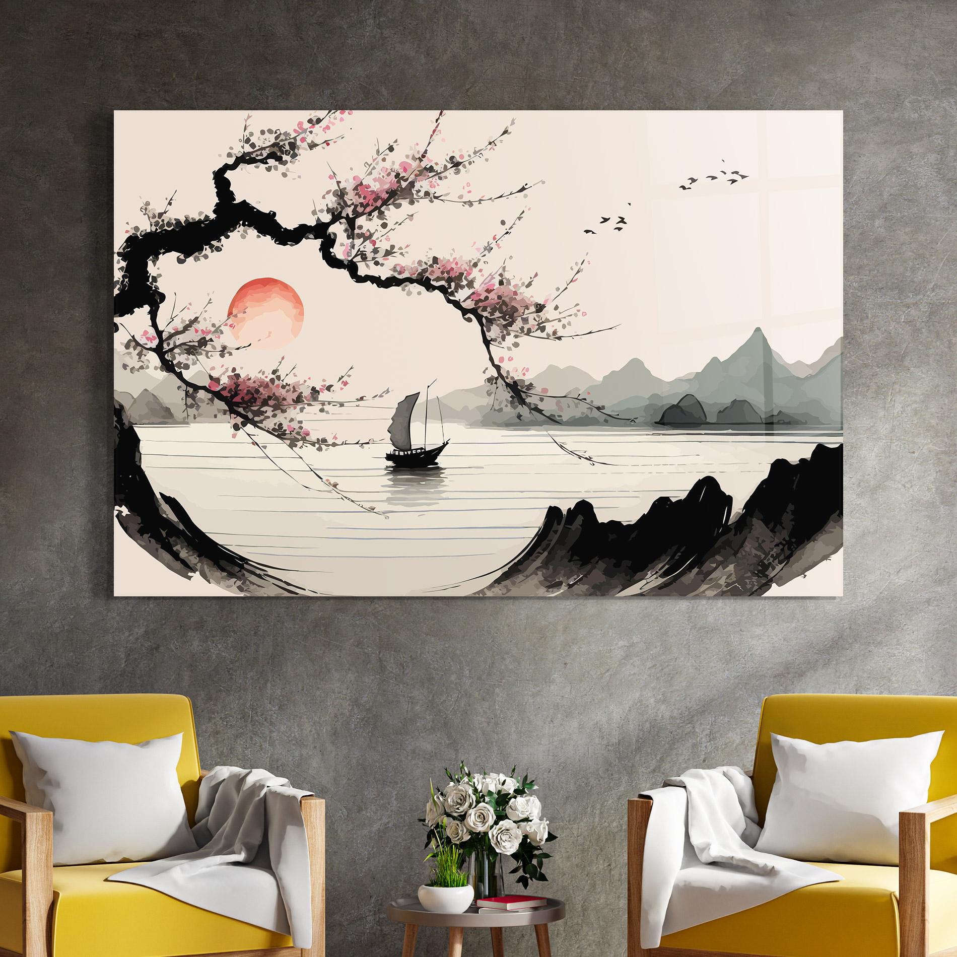 Стъклена картина Relaxing Nature mockup 4