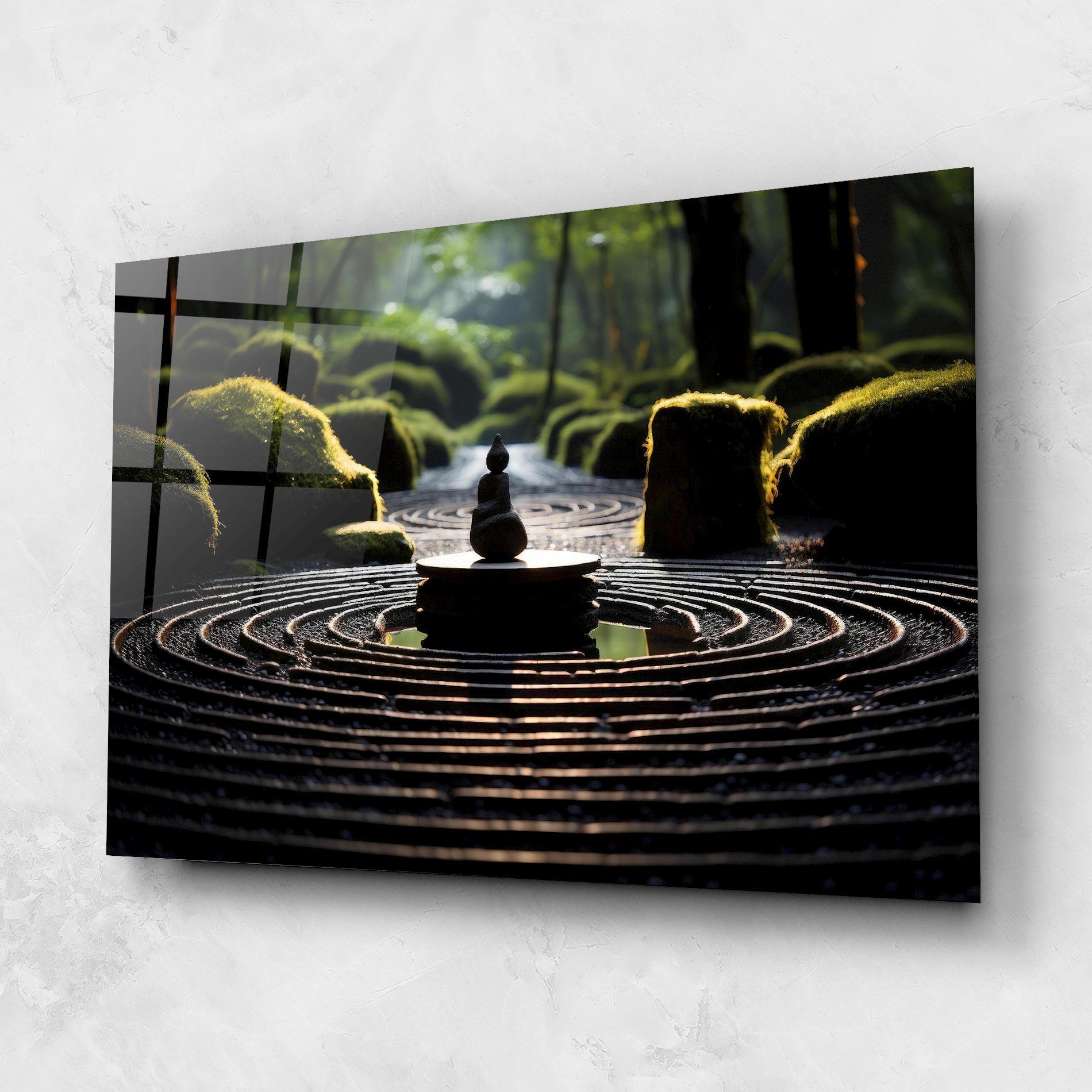 Стъклена картина Beautiful Zen Garden mockup 1