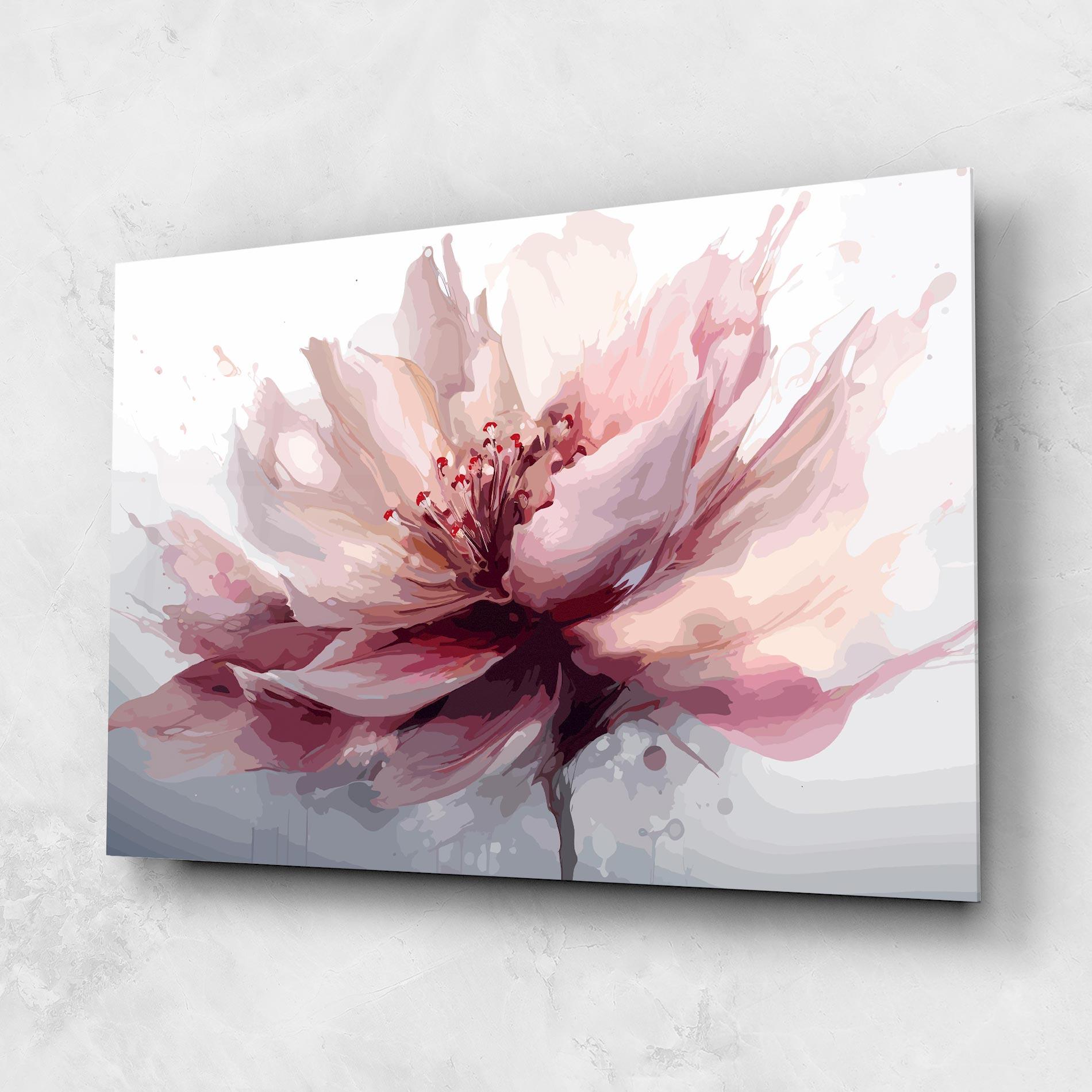 Стъклена картина Meditation Flower mockup 1
