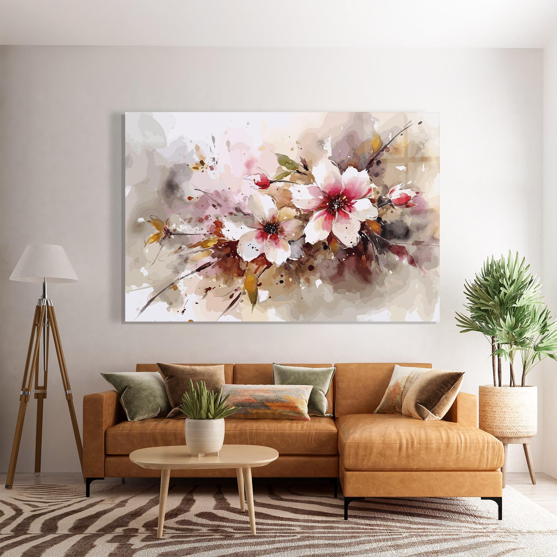 Стъклена картина Beautiful Cherry Flower mockup 7