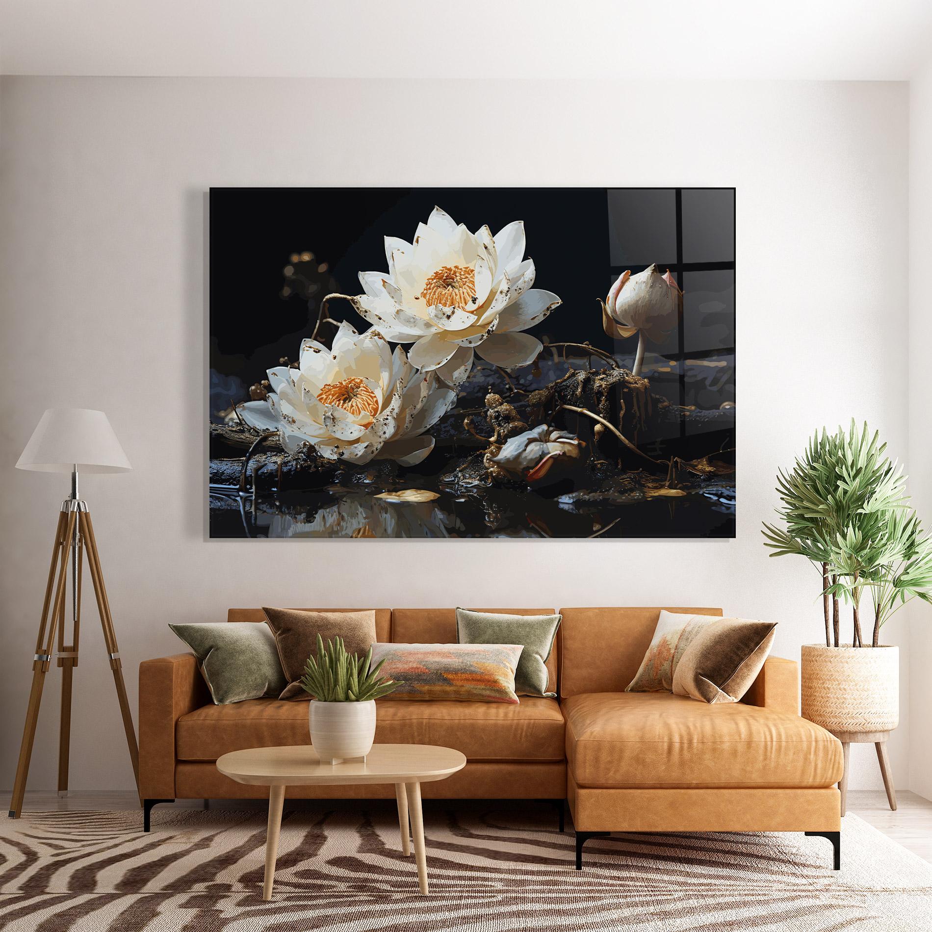 Стъклена картина Beautiful White Nature mockup 7