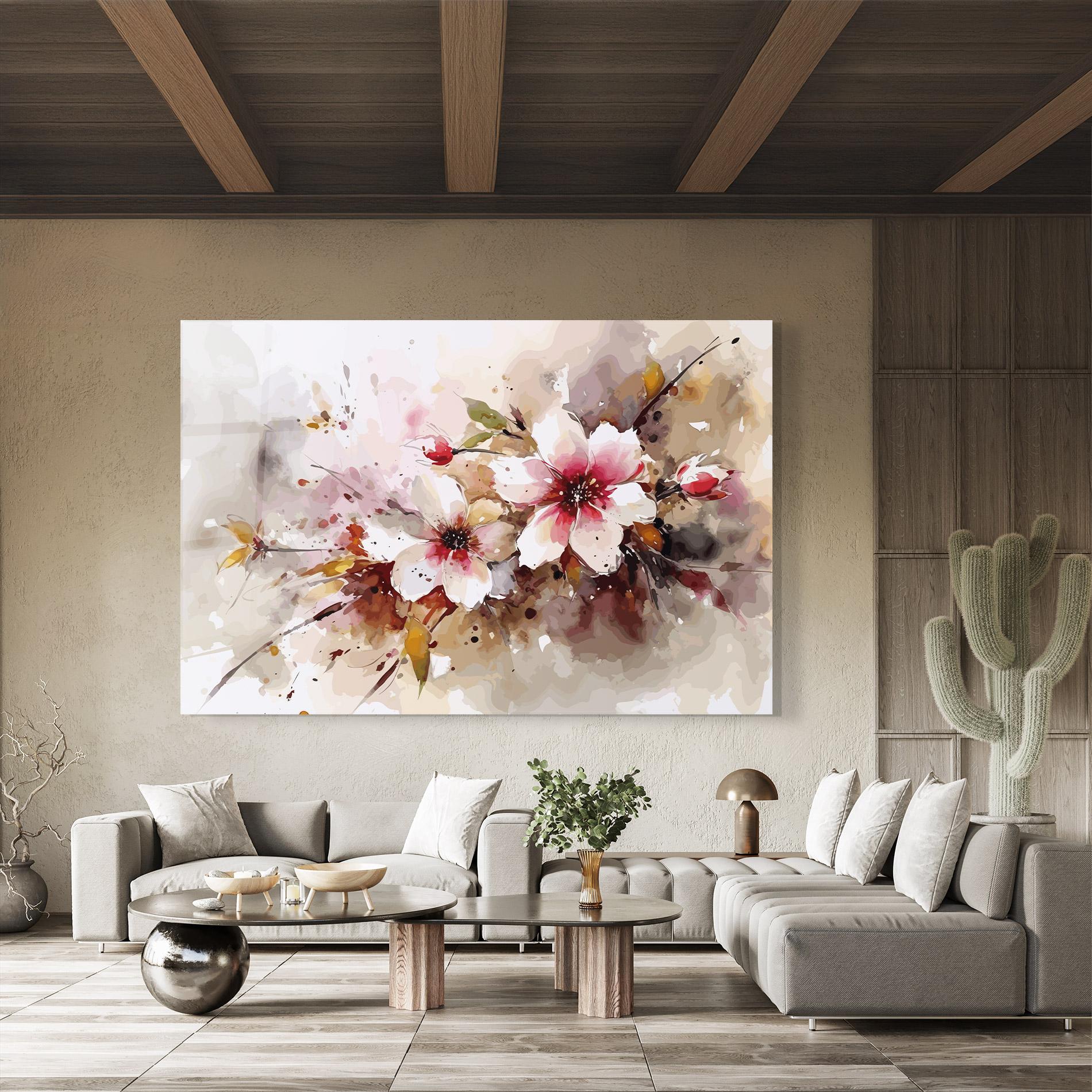 Стъклена картина Beautiful Cherry Flower mockup 8