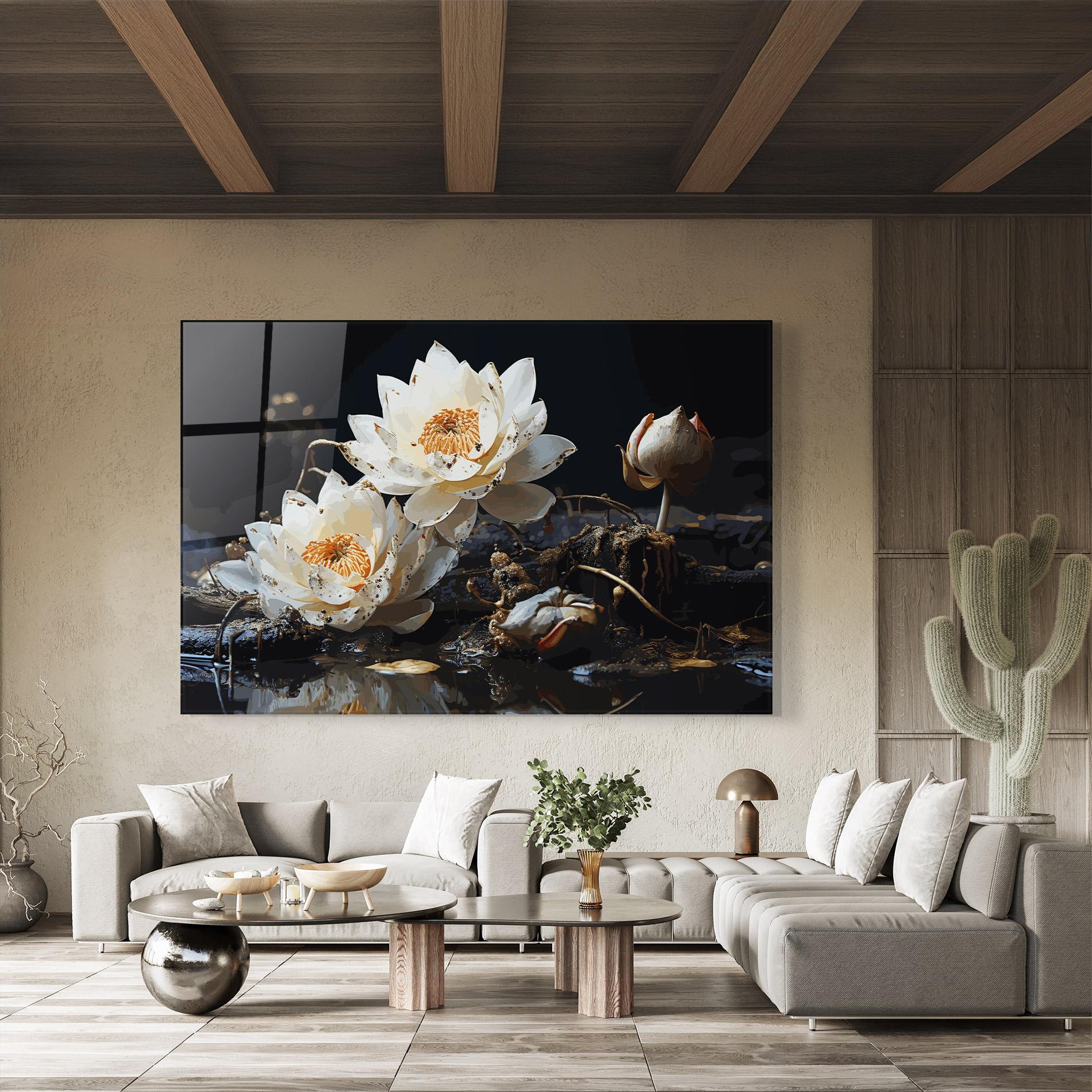 Стъклена картина Beautiful White Nature mockup 8