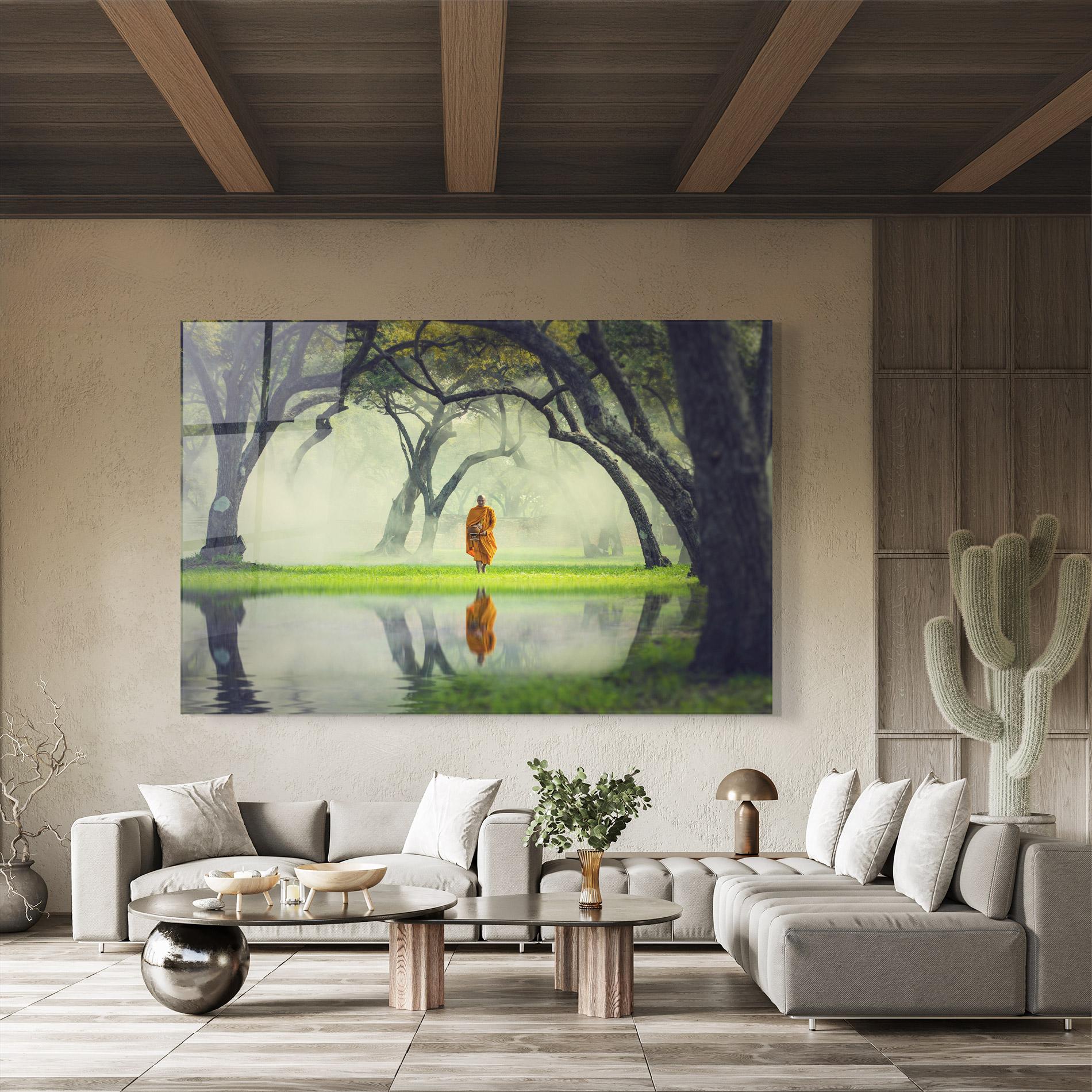 Стъклена картина Buddha Nature mockup 8