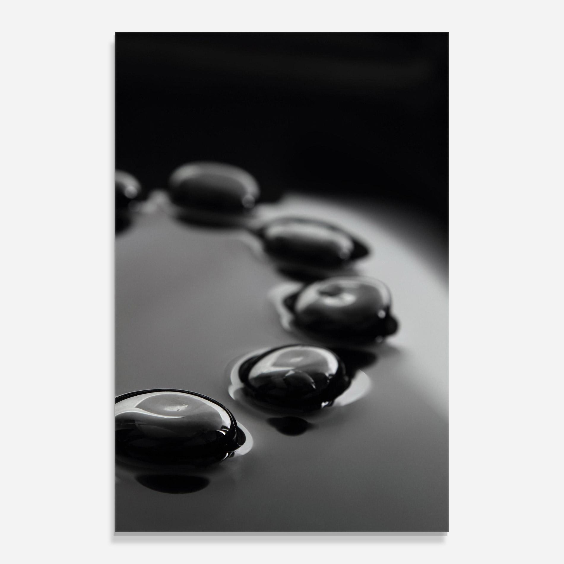 Стъклена картина Black Small Stones mockup 0