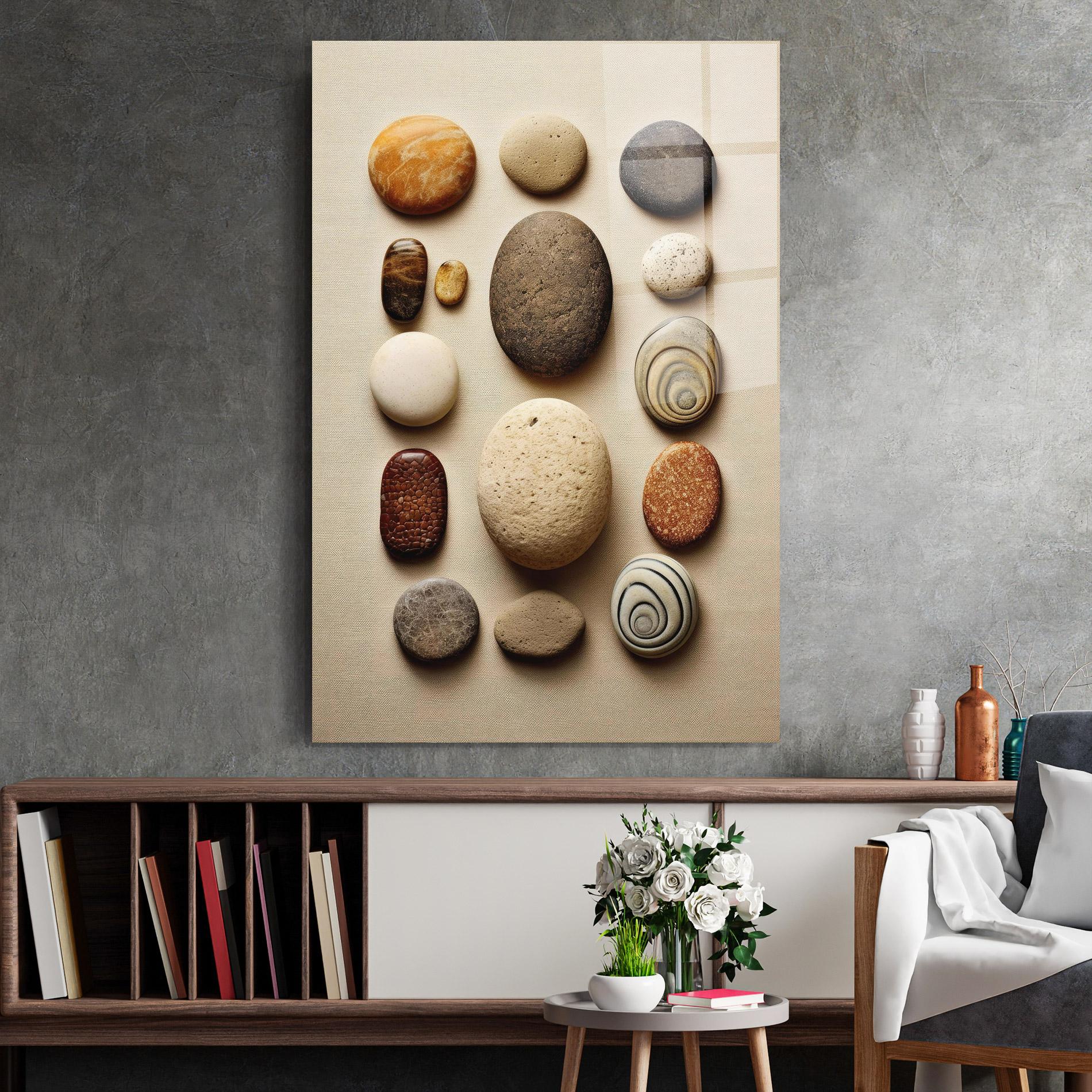 Стъклена картина Massage Stones Sand mockup 2