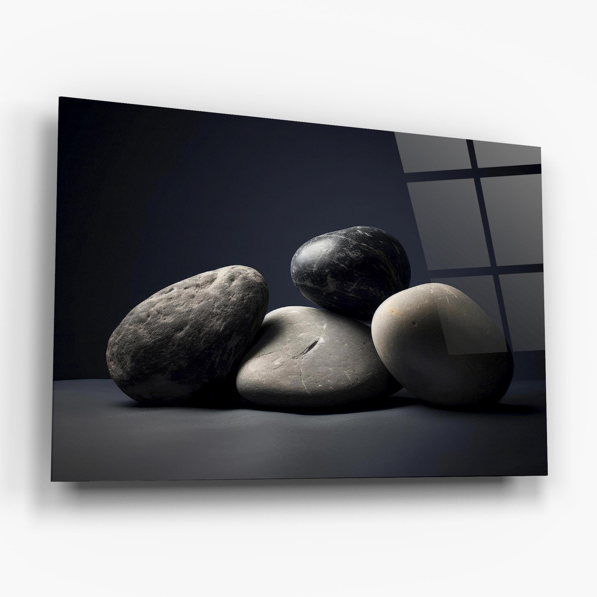 Стъклена картина Grey Stone mockup 6