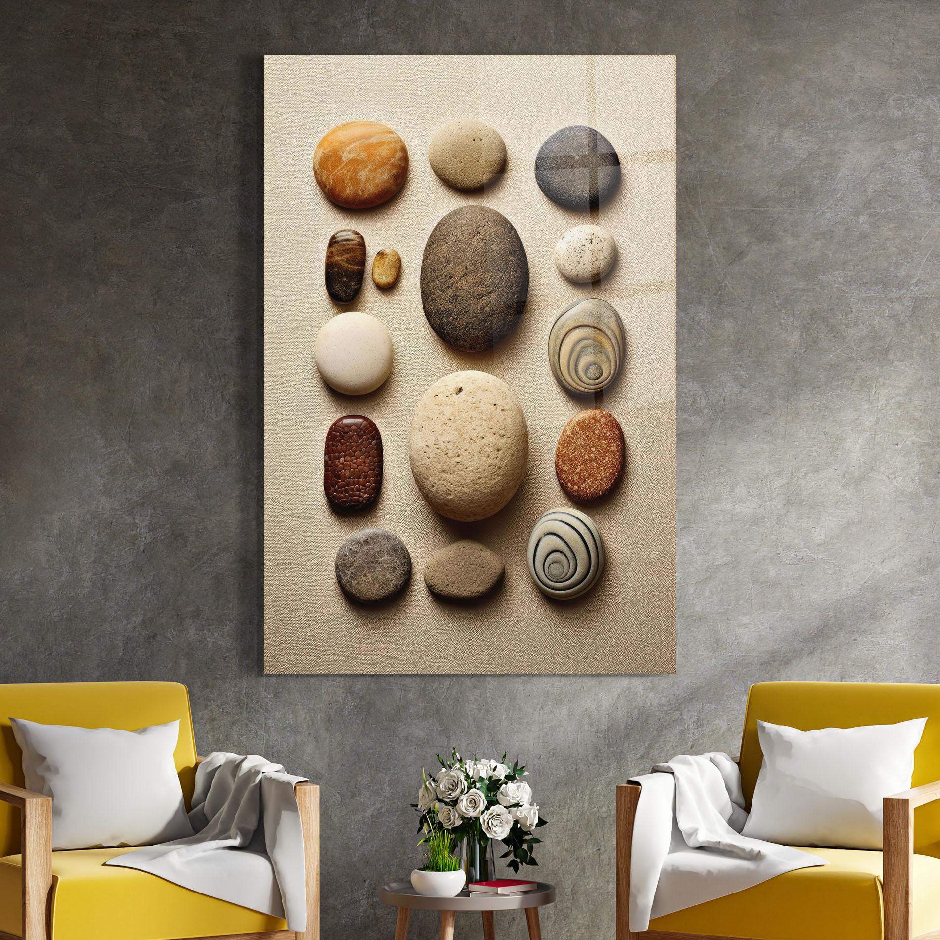 Стъклена картина Massage Stones Sand mockup 4