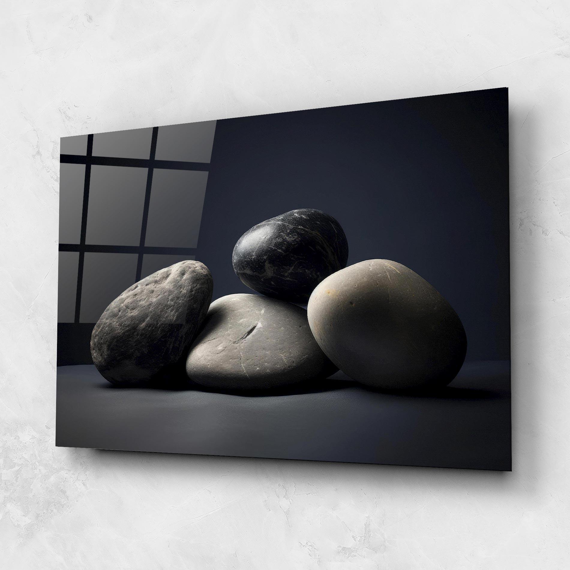 Стъклена картина Grey Stone mockup 1