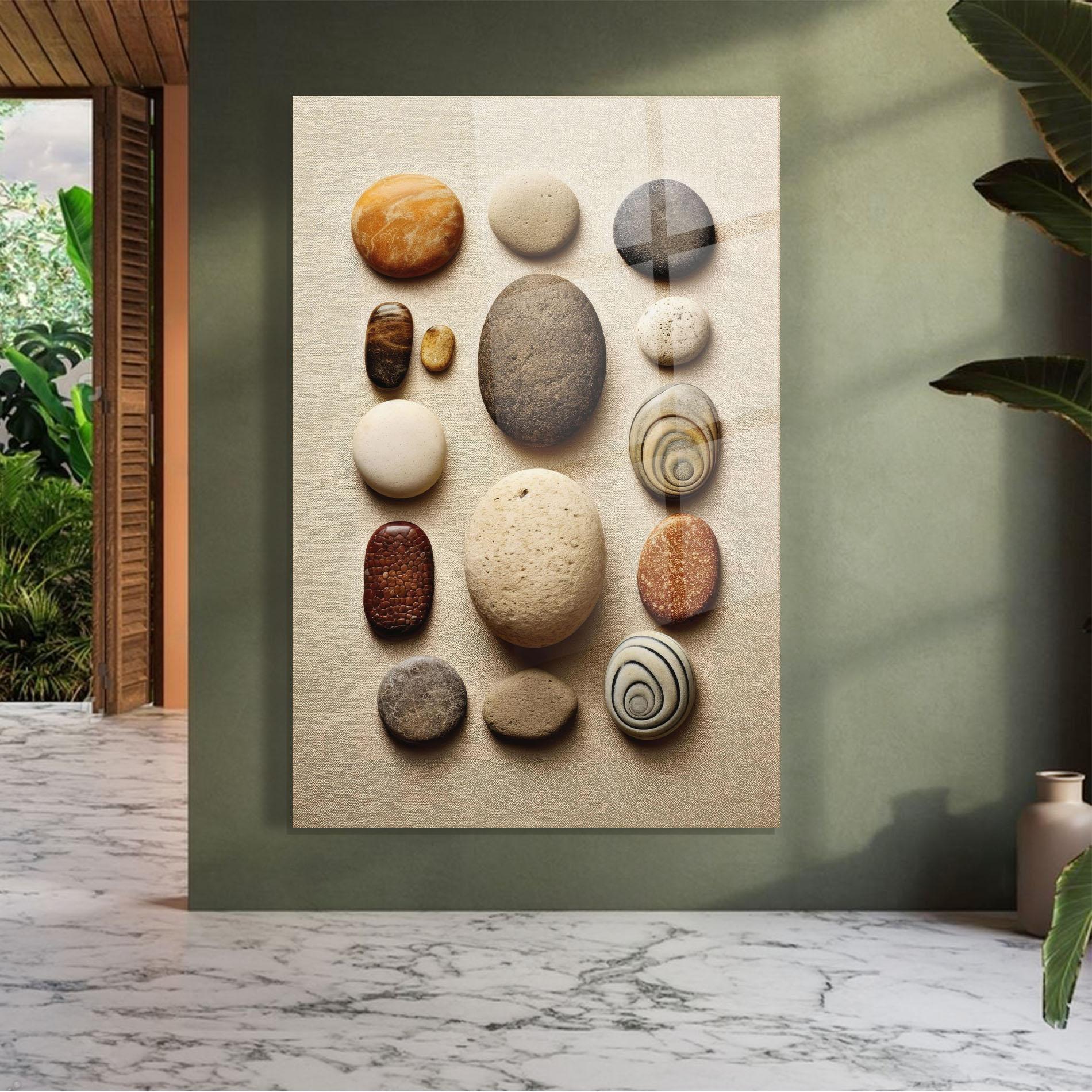 Стъклена картина Massage Stones Sand mockup 7