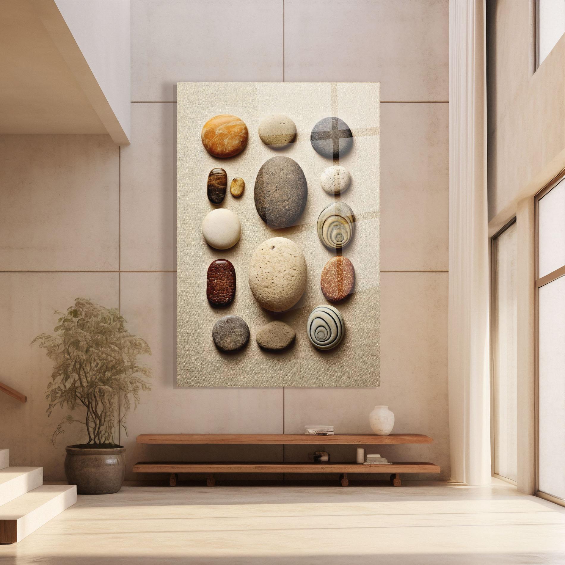 Стъклена картина Massage Stones Sand mockup 8