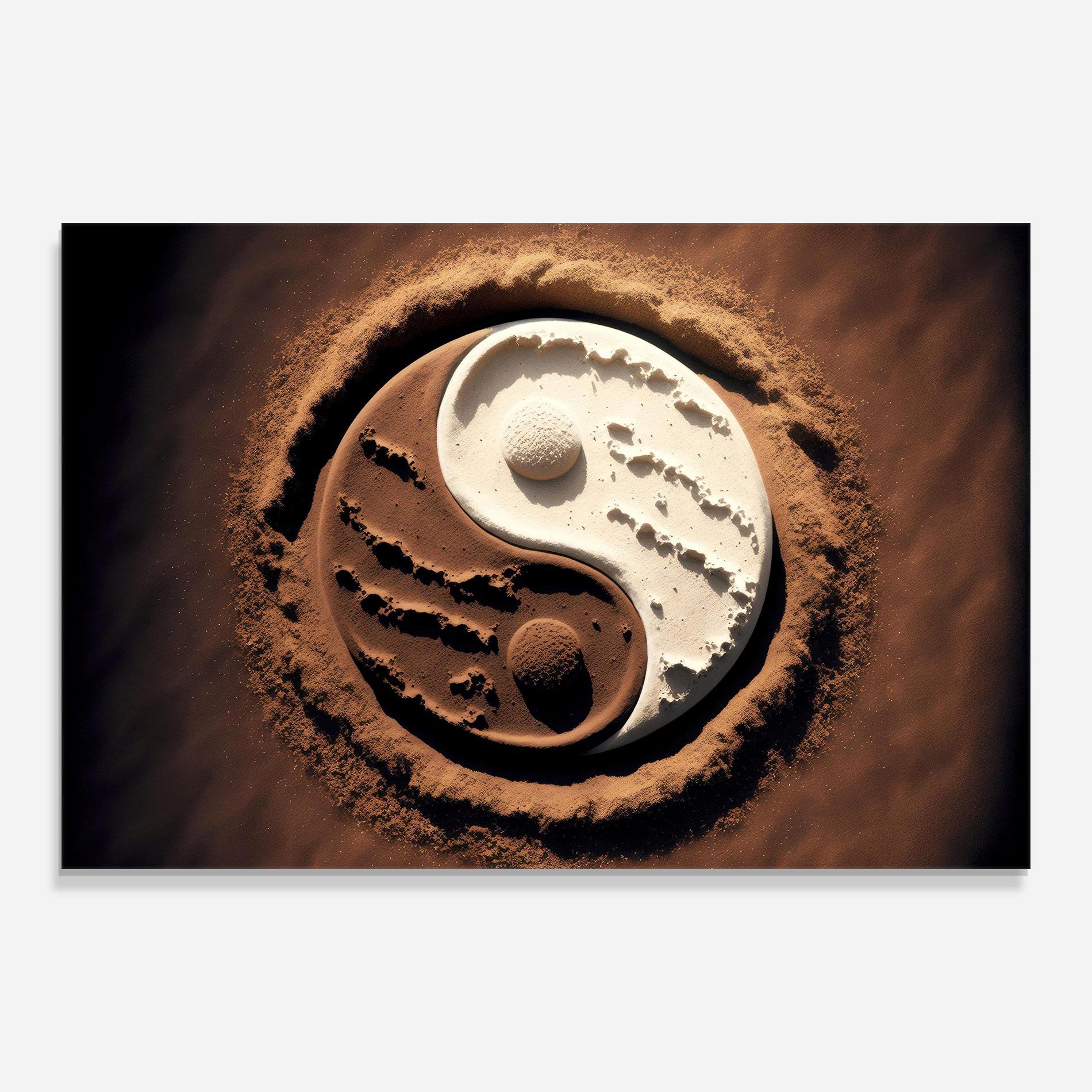 Стъклена картина Earth Yinyang mockup 0