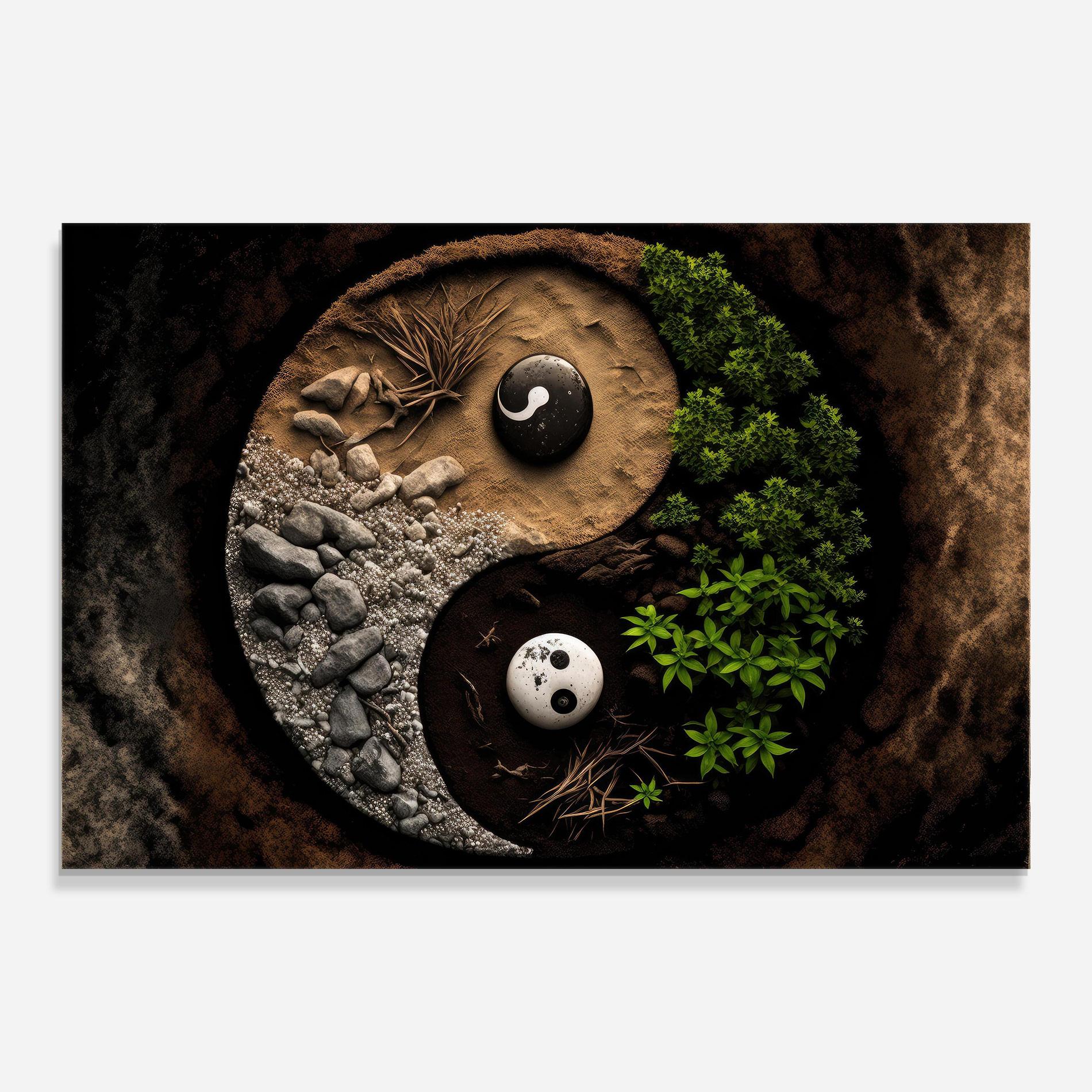 Стъклена картина Nature Yinyang mockup 0